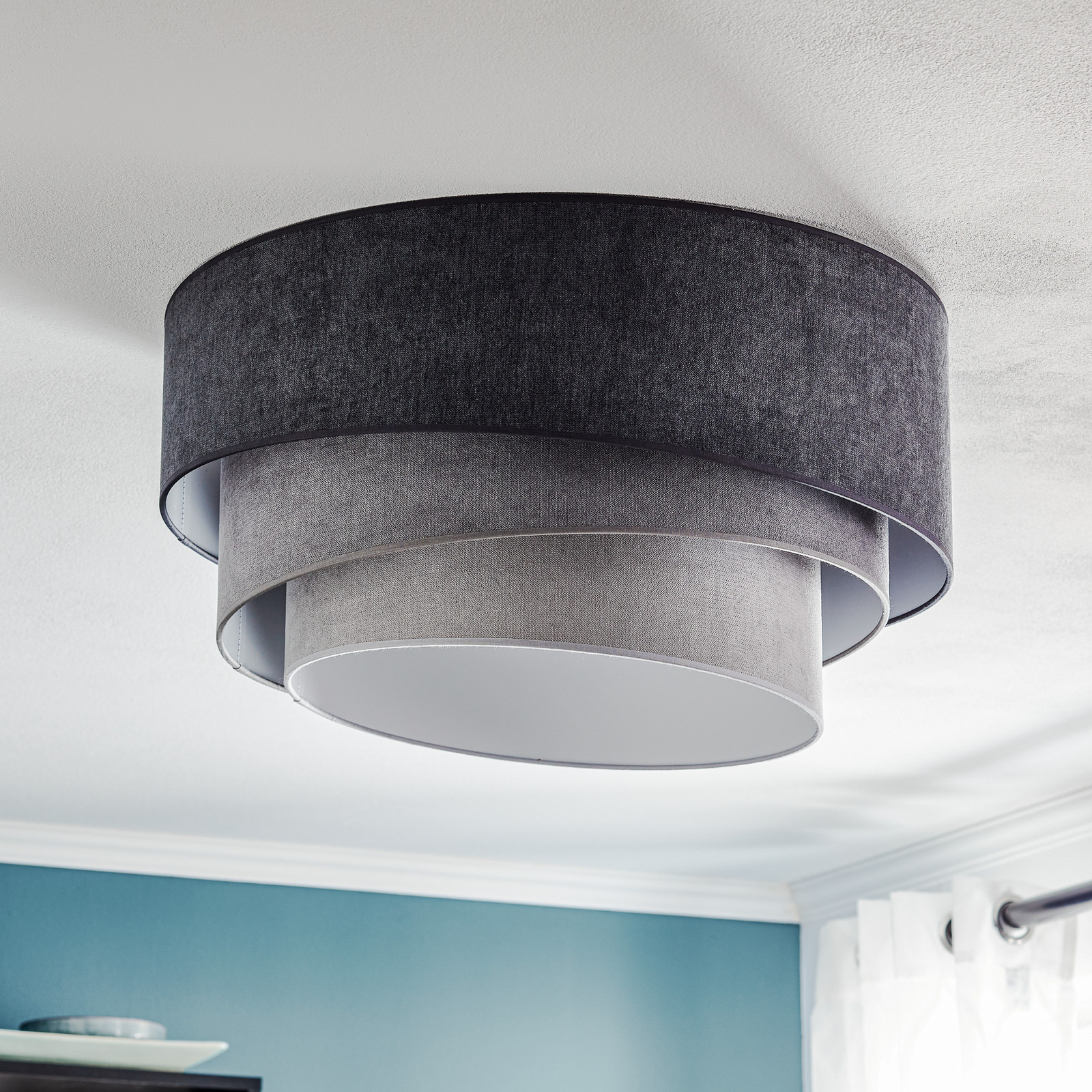 Pastell Trio ceiling lamp Ø 60cm in 3 shades of grey