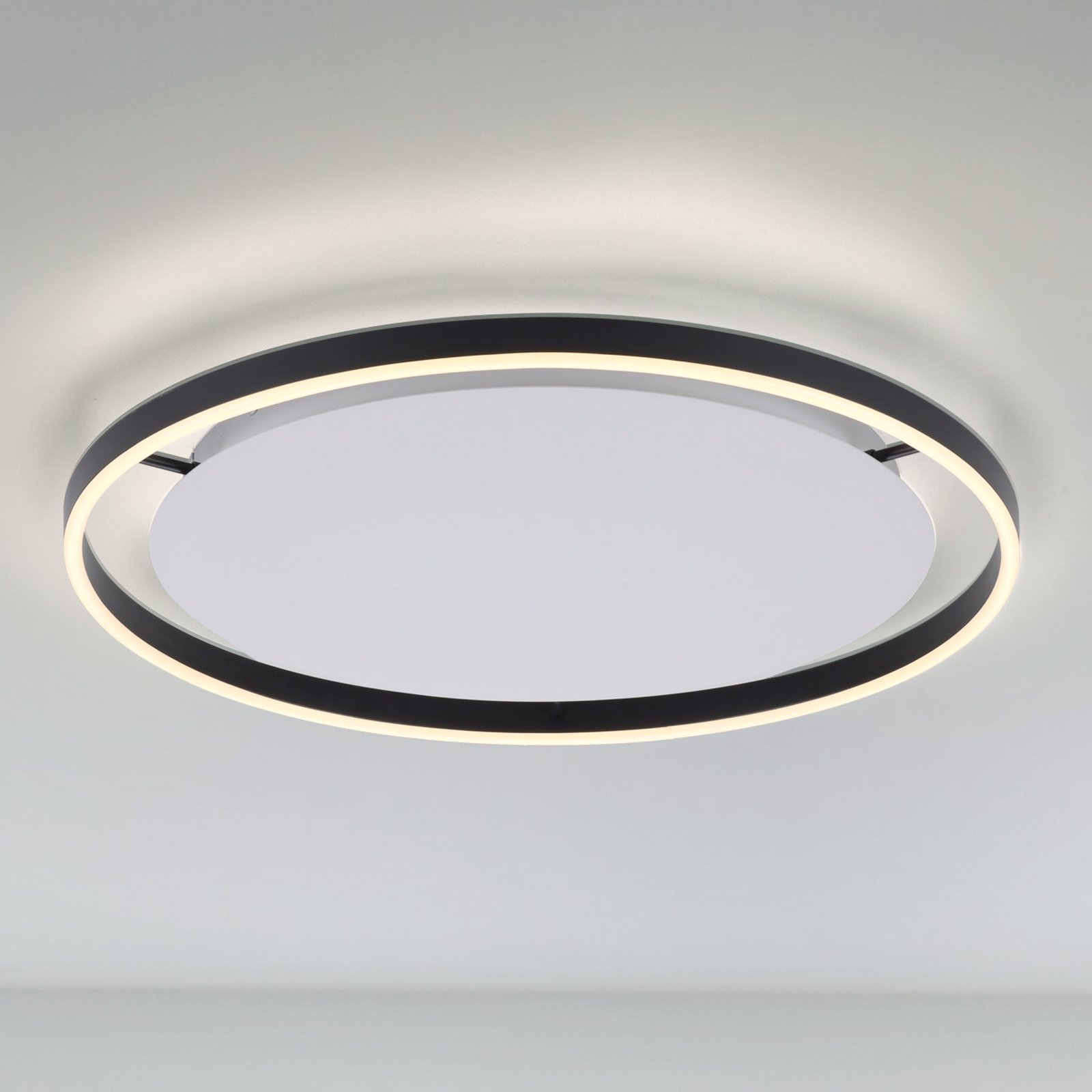 LED stropné svietidlo Ritus, Ø 58,5 cm, antracitová farba