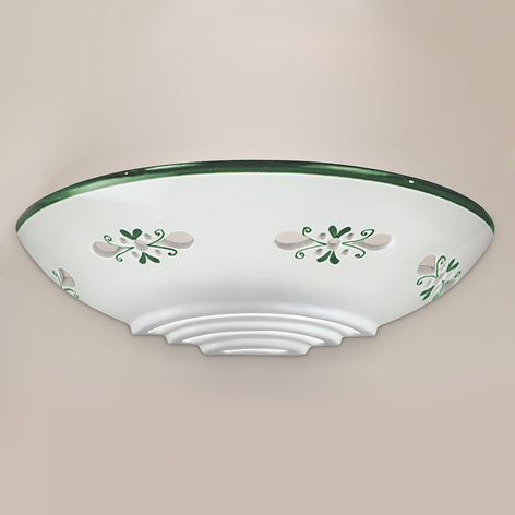 Wandlampe Bassano aus Keramik, anliegend
