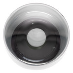 Deckenleuchte Titania, rauchgrau/schwarz, Glas, Ø 25 cm