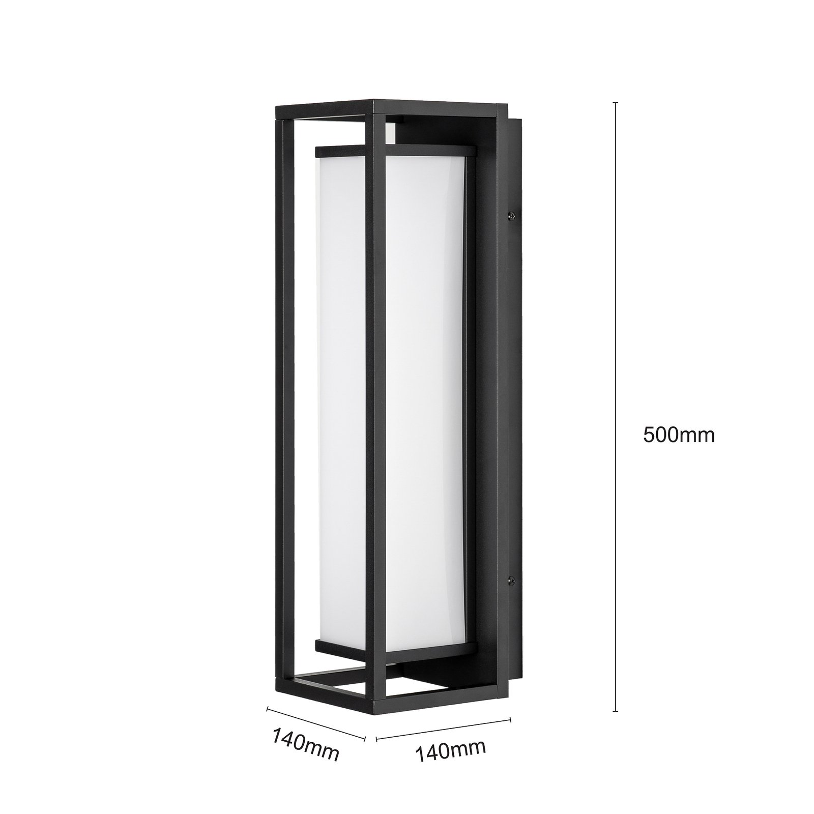 Banetti Candeeiro de Parede Exterior H50 Black - Lucande
