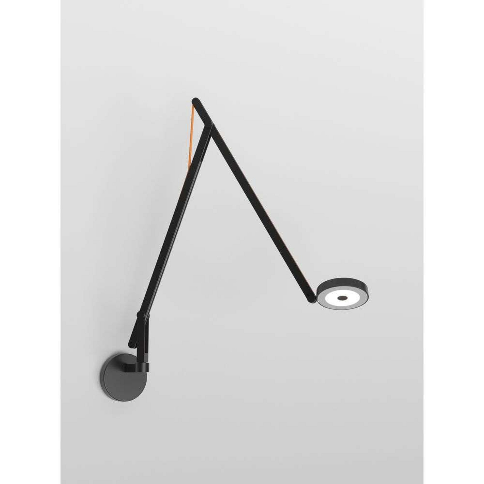 String W2 Aplique de Pared DTW Matt Black/Orange - Rotaliana