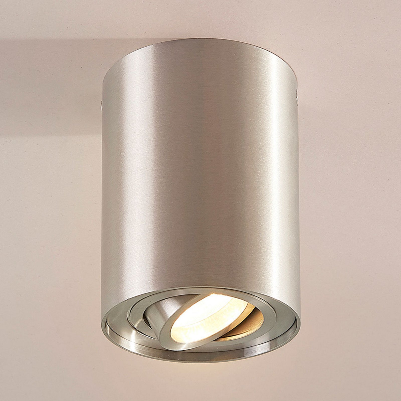 Spot de plafon Arcchio Jolina rotund gri 13 cm metal - Hol - modern - aluminiu periat