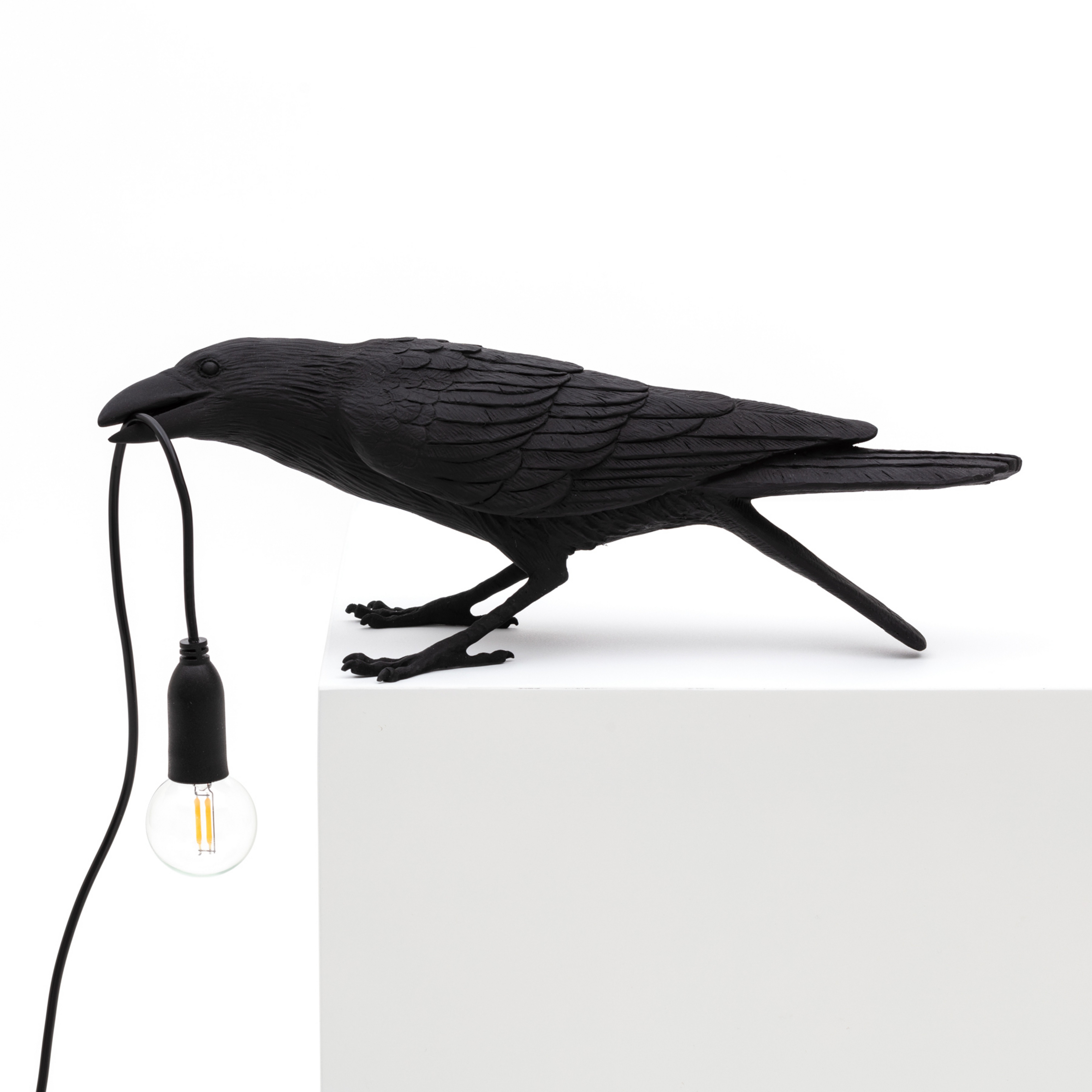Bird Lamp Playing Lampe de table Noir - Seletti