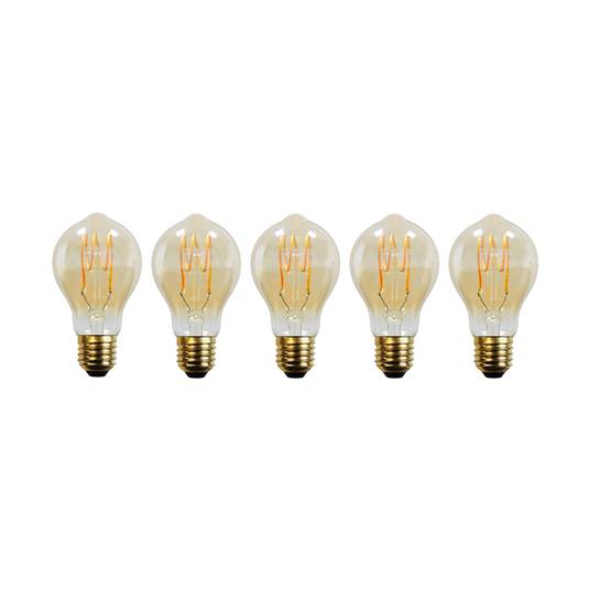 E27 3.8W Filament LED Bulb 918 170 Lm Amber 5-pack | Lights.co.uk