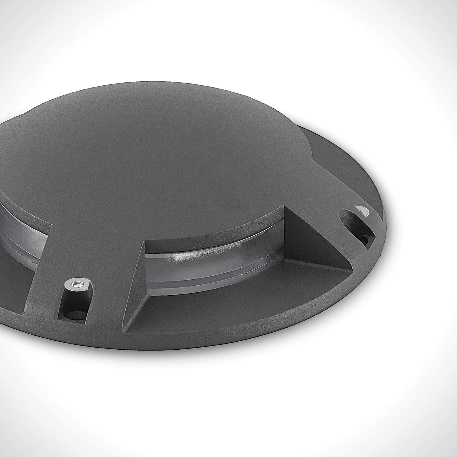 Lindby Cormac LED deck light, 4-bulb, aluminium, plastic, 1.5 W, energy efficiency: A+, H: 5.5 cm