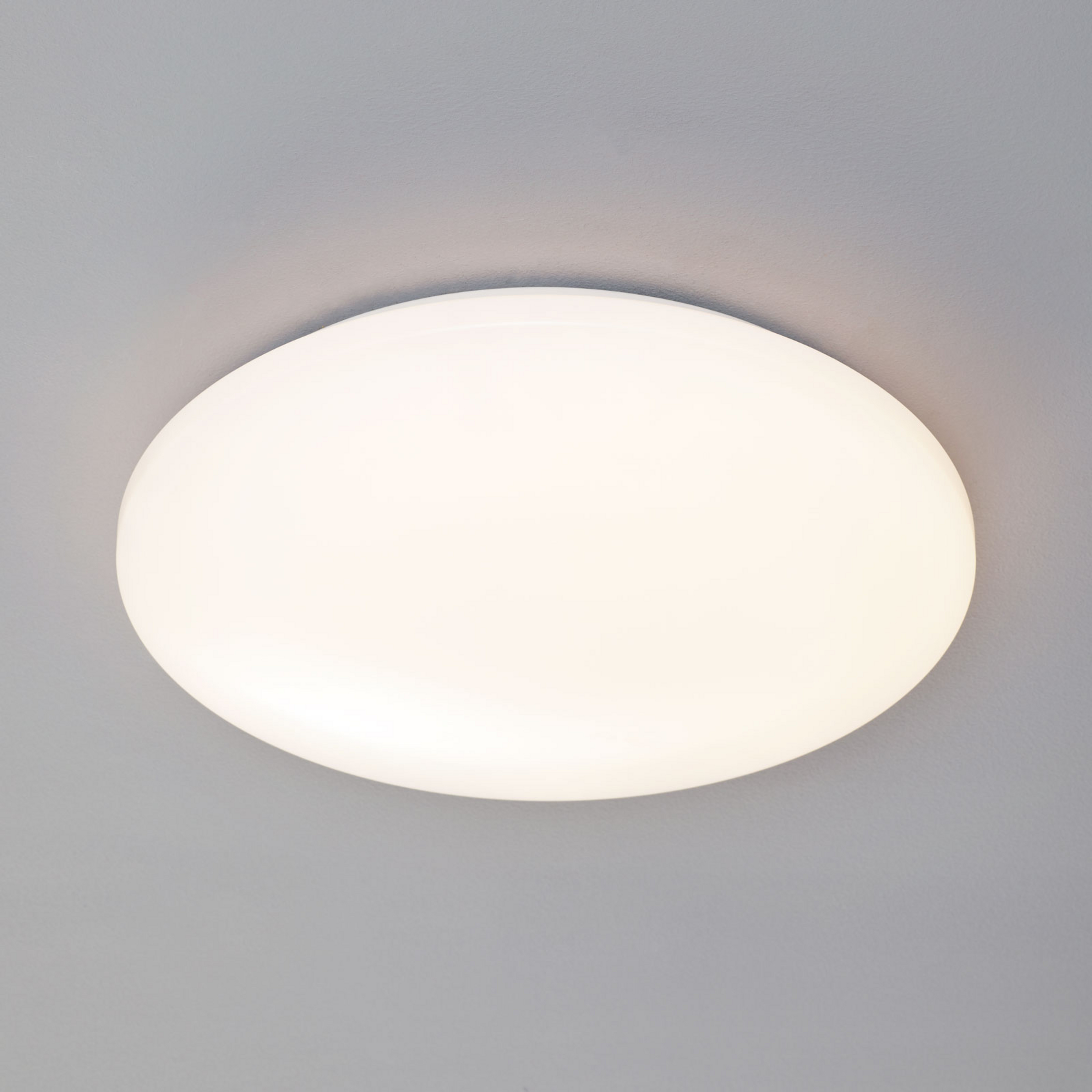 Plafonnier LED Pollux, Ø 37 cm, plastique, détecteur de mouvement