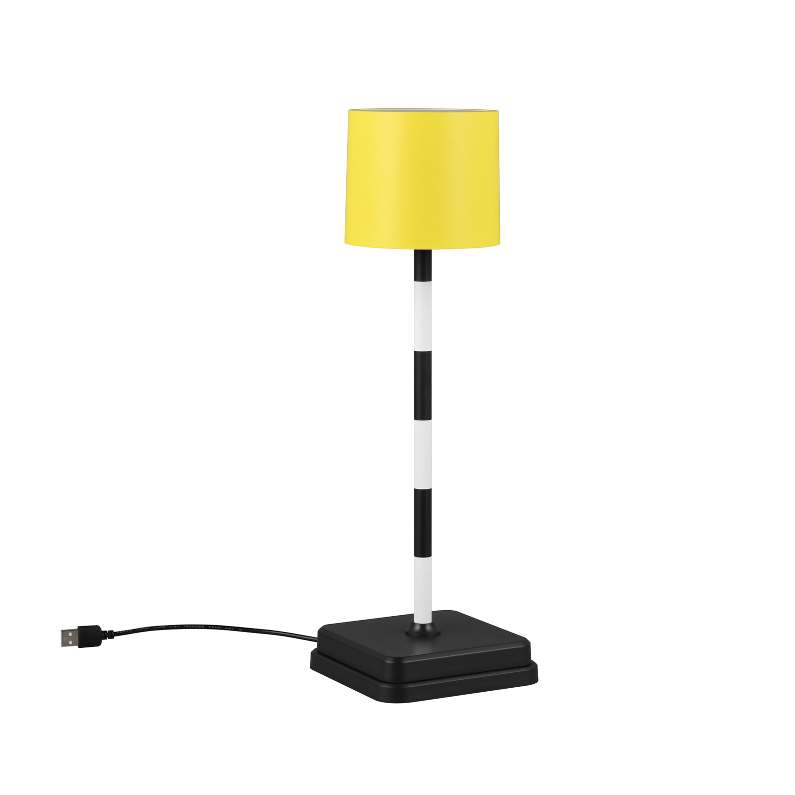 Lampe de table LED rechargeable Fernandez, jaune, IP54, CCT, intensité