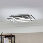 Lucande Jirya LED-Deckenlampe, CCT, silber