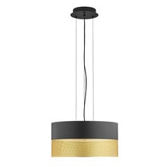 Lampa wisząca Mesh E27 Ø 50 cm, czarna/złota
