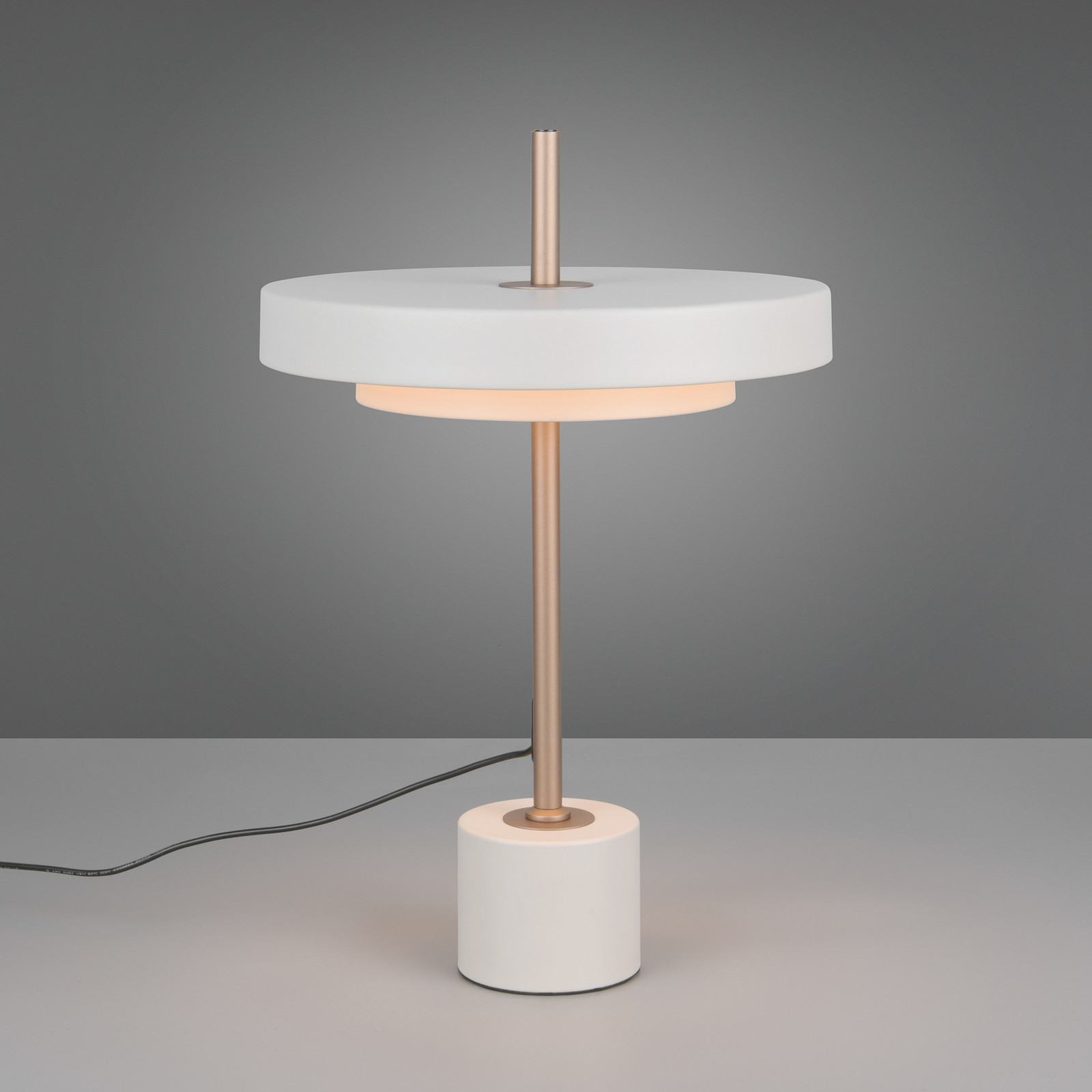 Trio Lighting Lampa de masă LED Keaton gri deschis înălțime 45 cm metal CCT - Camera de zi / sufragerie - gri deschis alb