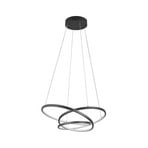 LED pendant light Darvin length 64 cm black matt metal CCT