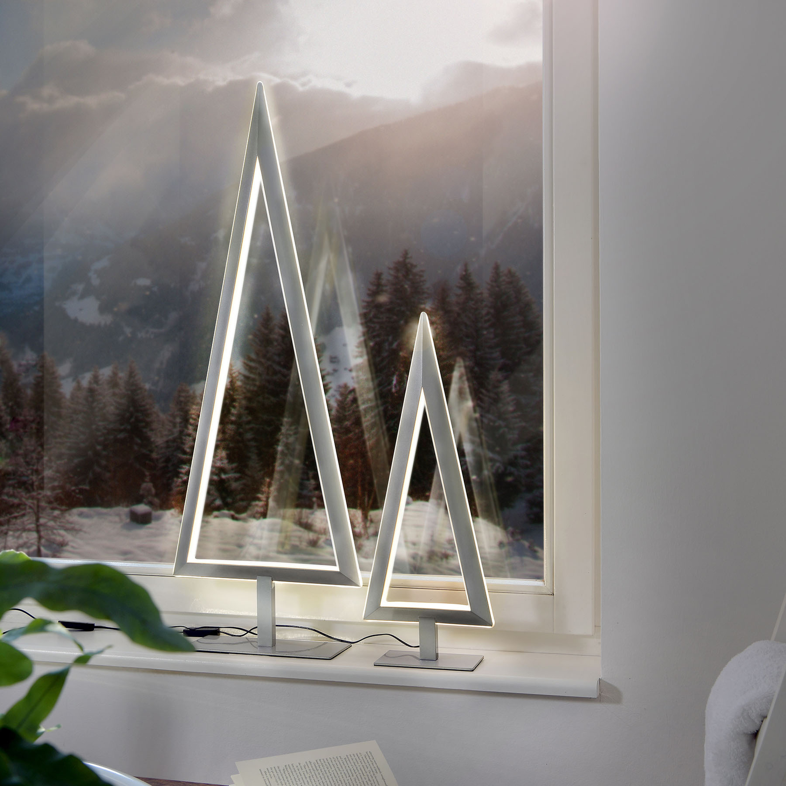 Sompex Tree LED decorative light, height 90 cm, aluminium, 22 W, energy efficiency: A+, W: 33 cm, H: 90 cm