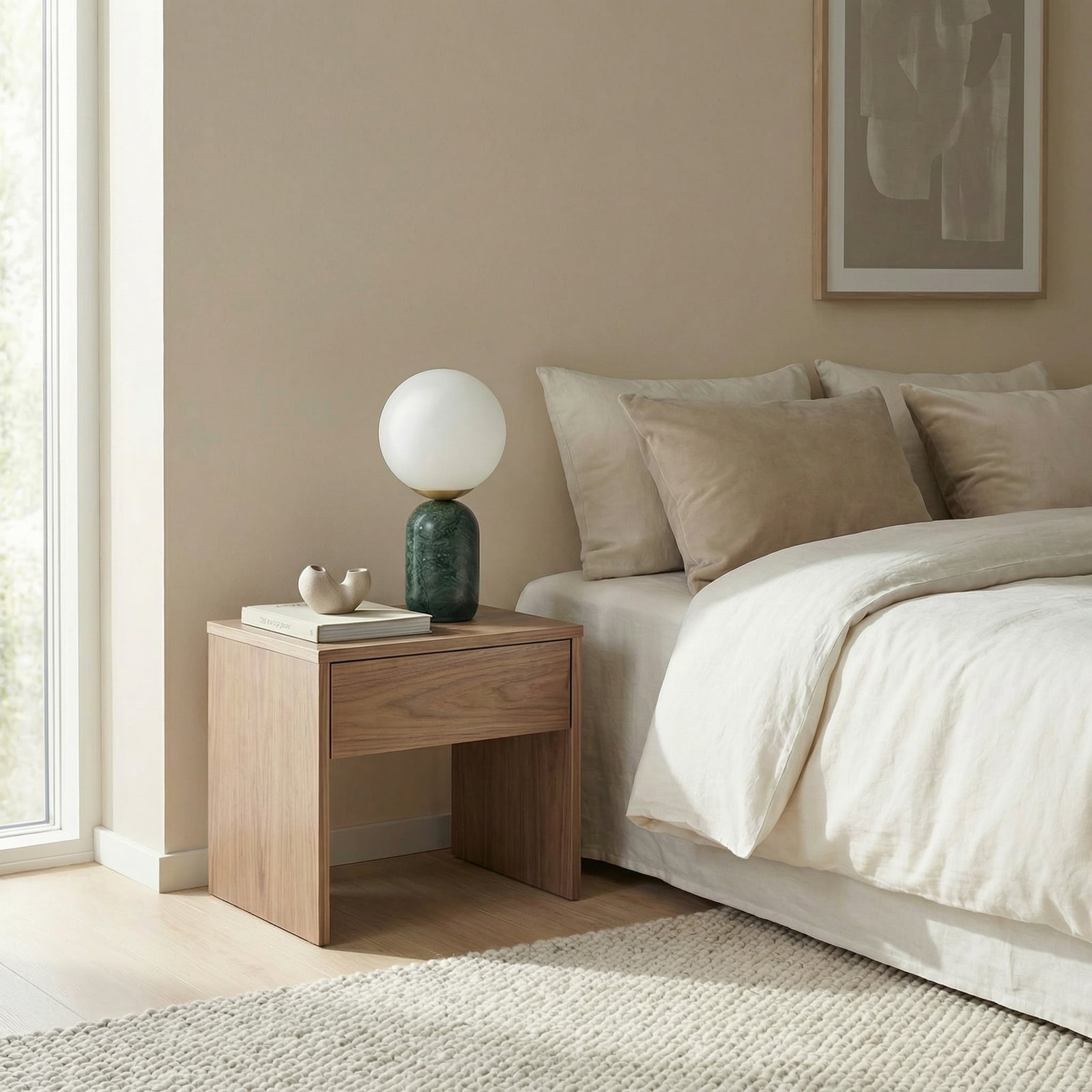 Lindby Lennes asztali világítás, zöld, márvány, üveg, Ø 20 cm Lindby Lennes asztali világítás, zöld, márvány, üveg, Ø 20 cm