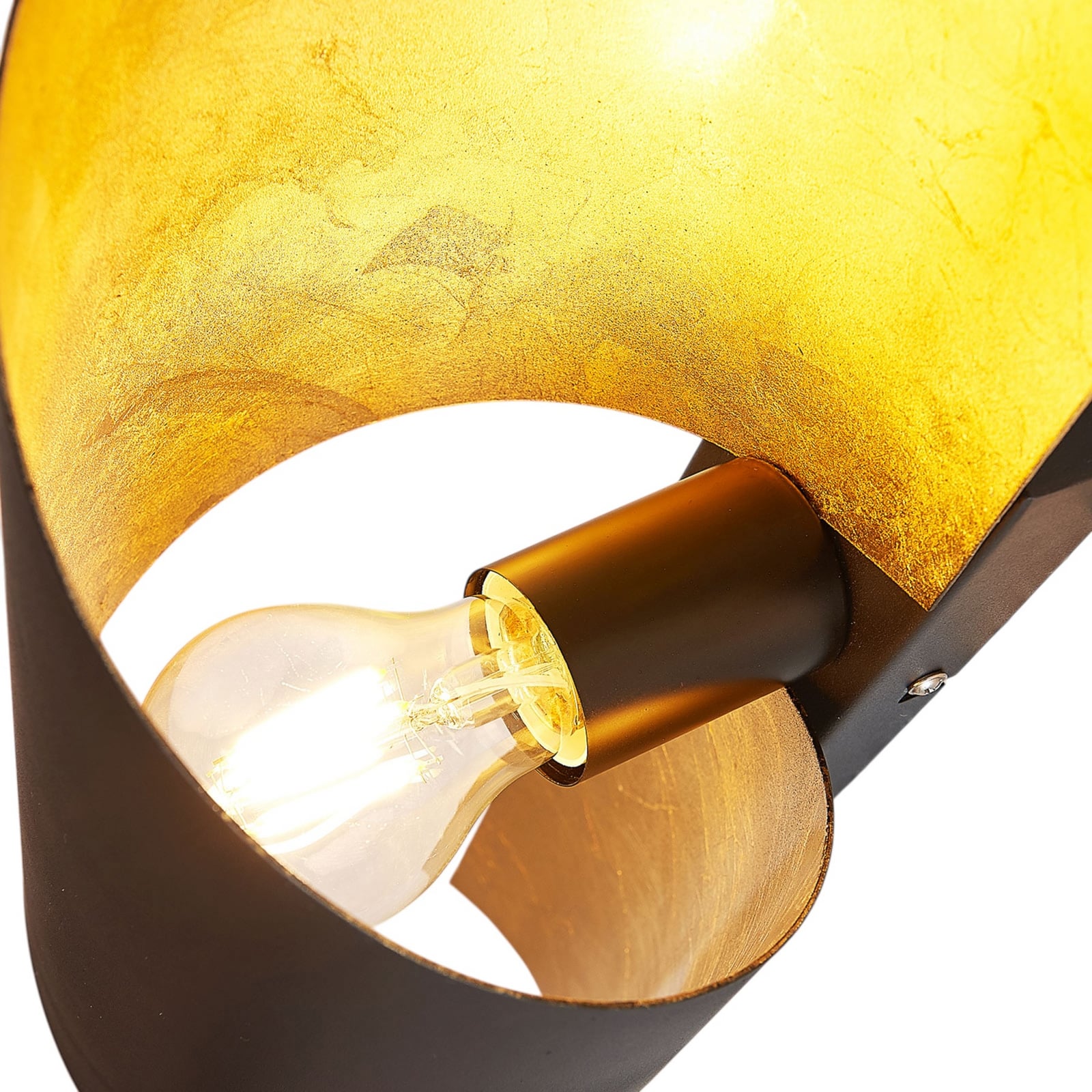 Vanni Wandlamp Black/Gold - Lindby