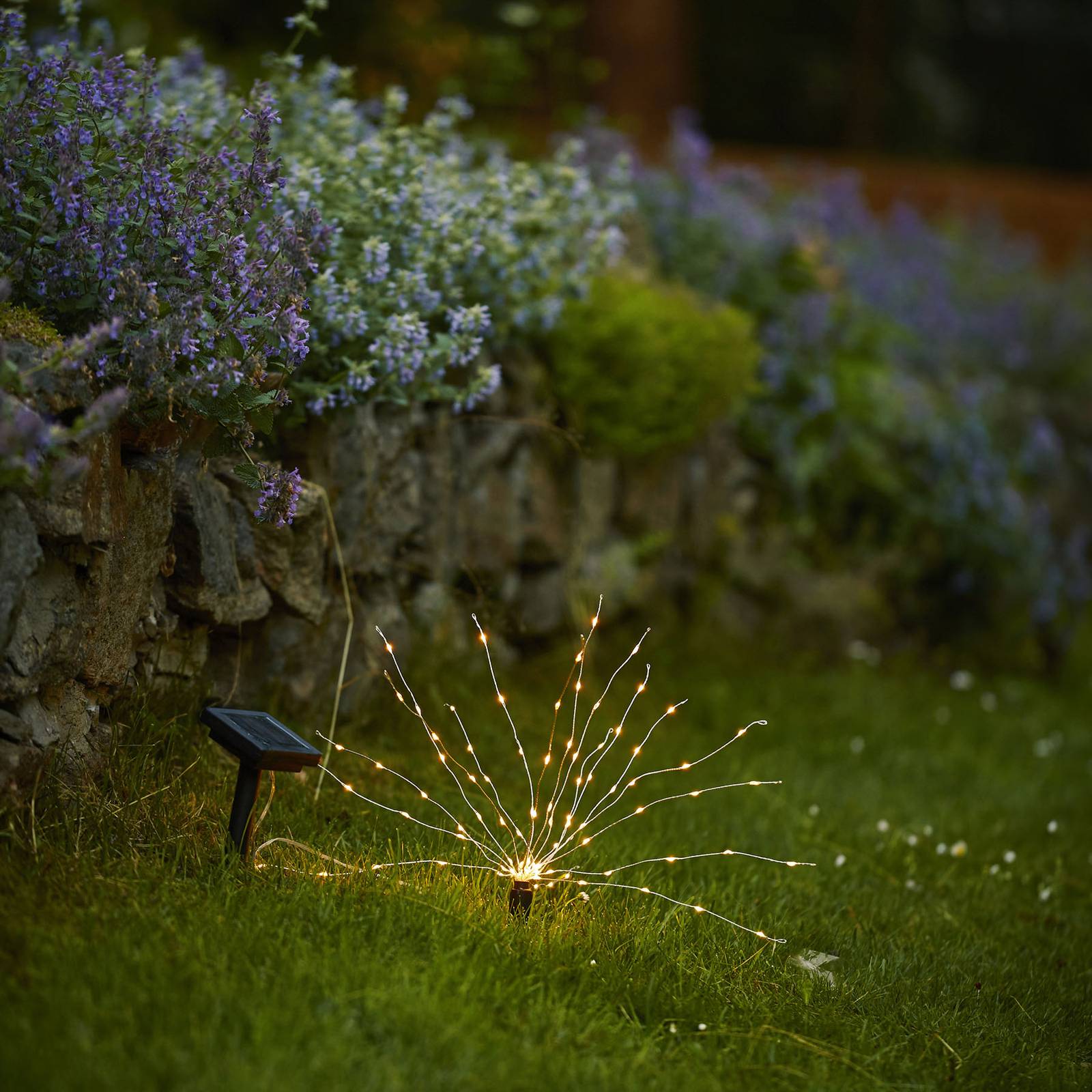 Best Season Firework LED solar ground spike light height 23 cm, metal, plastic, 0.08 W, energy efficiency: A+, H: 23 cm