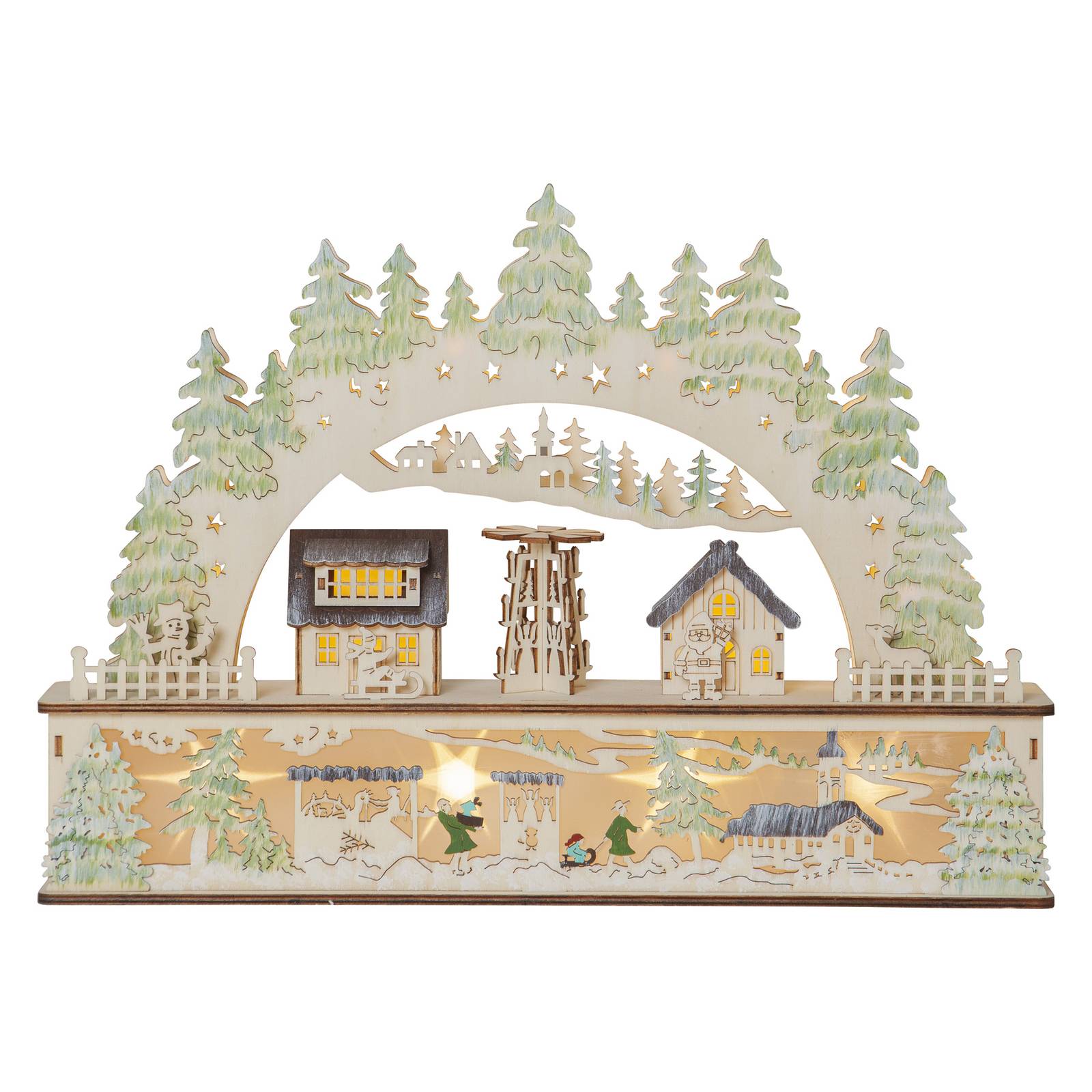 LED-adventsstake Bamberg skog, batteri