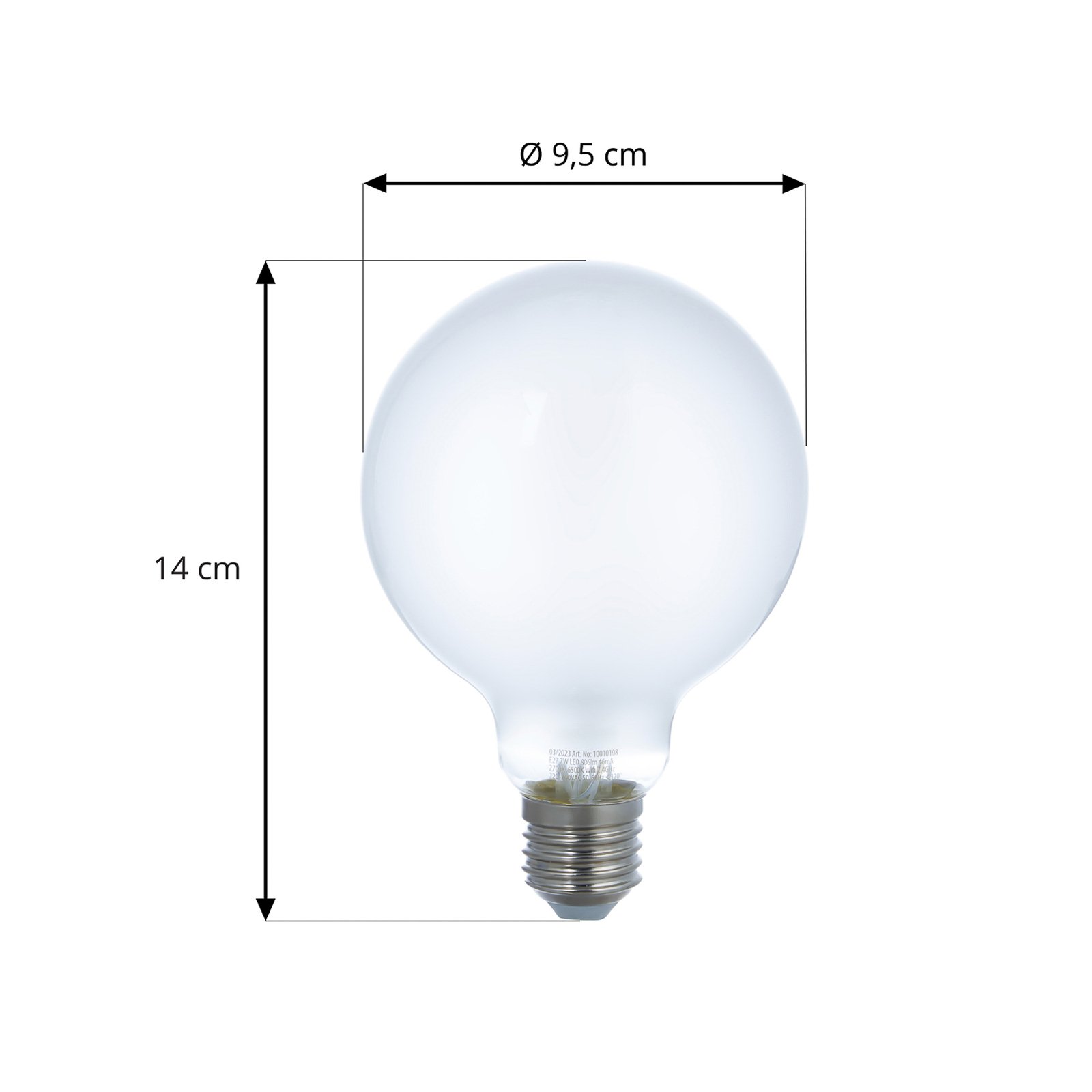 LUUMR Smart LED-lampuppsättning med 3 E27 G95 7W matt Tuya