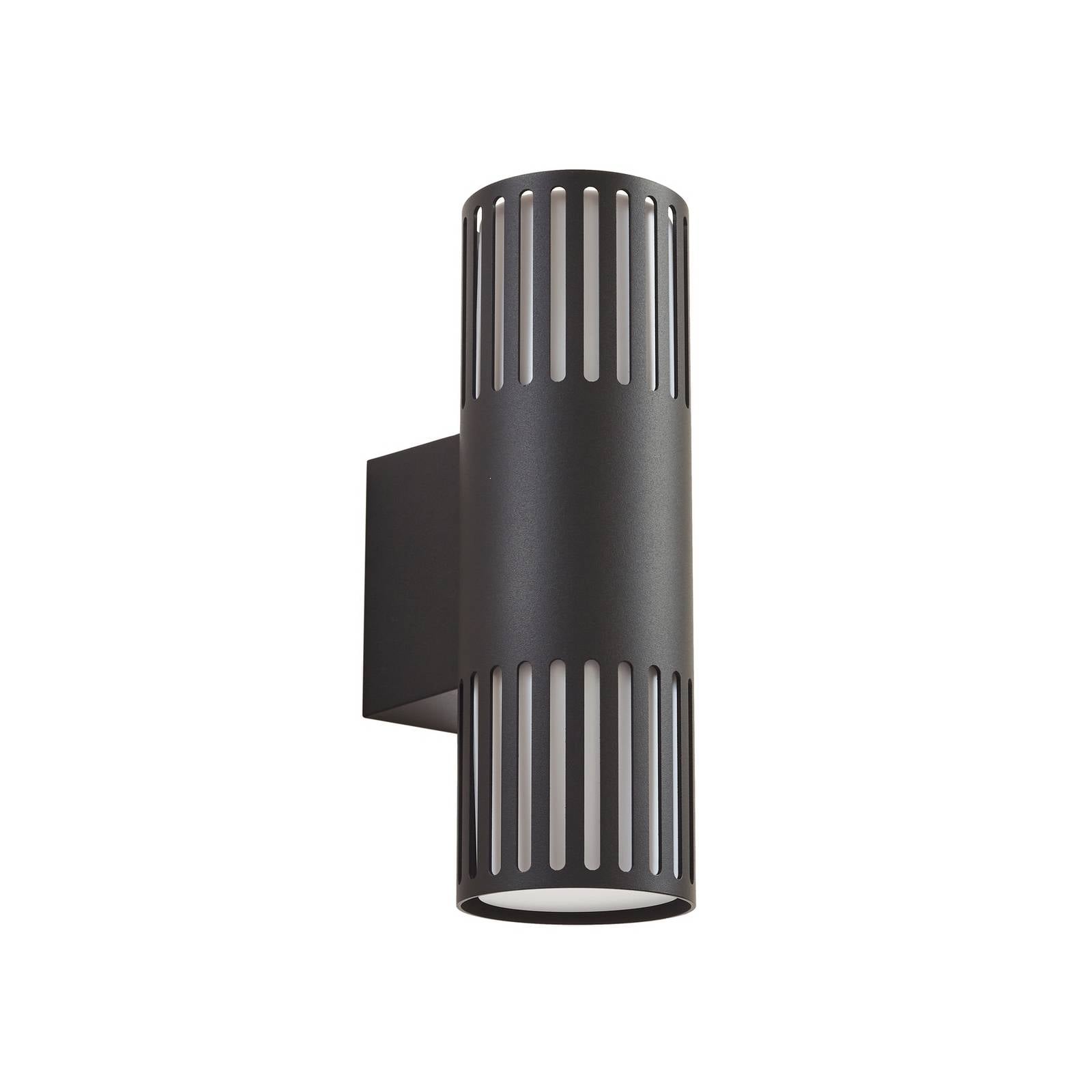 Lindby Außenwandleuchte Lurinda, 2-flg., schwarz, Ø10cm