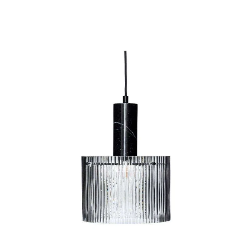 Hübsch - Revolve Pendel Large Textured/Black