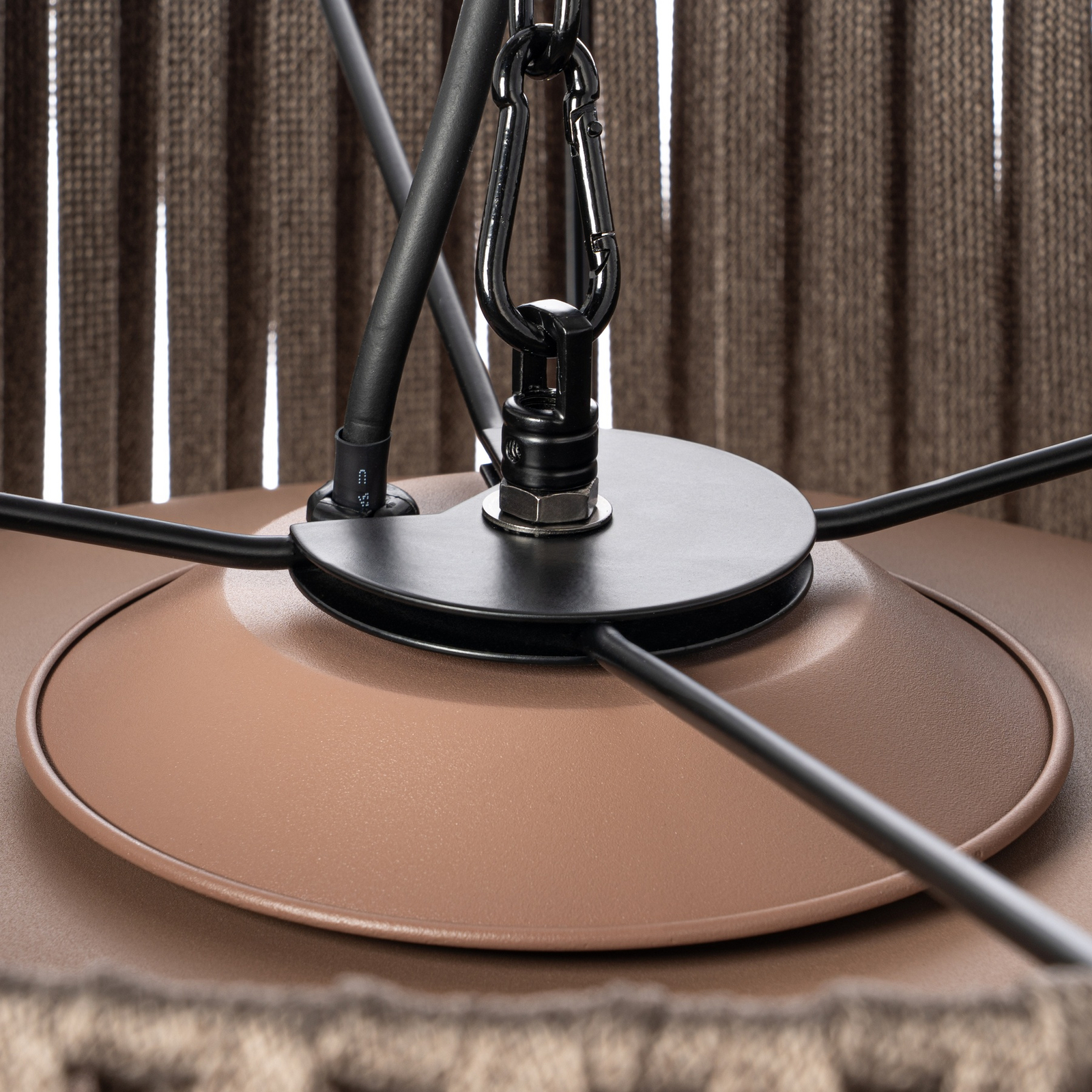 Lucande Pyravo patio heater, brown, aluminium, Ø 60 cm Lucande Pyravo patio heater, brown, aluminium, Ø 60 cm