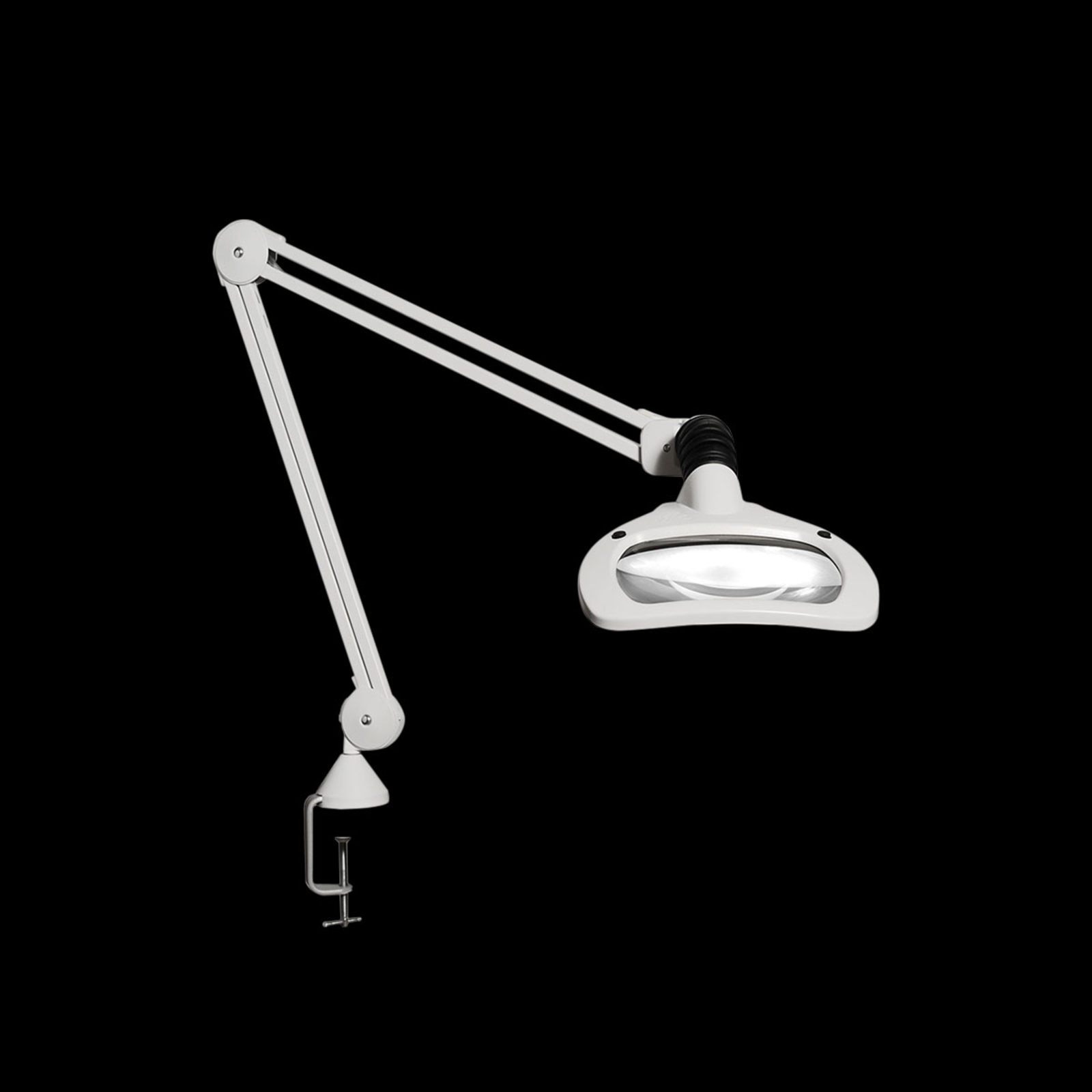 GLamOX Wave LED magnifying light 5 Dpt white, steel, aluminium, 6 W, energy efficiency: A+