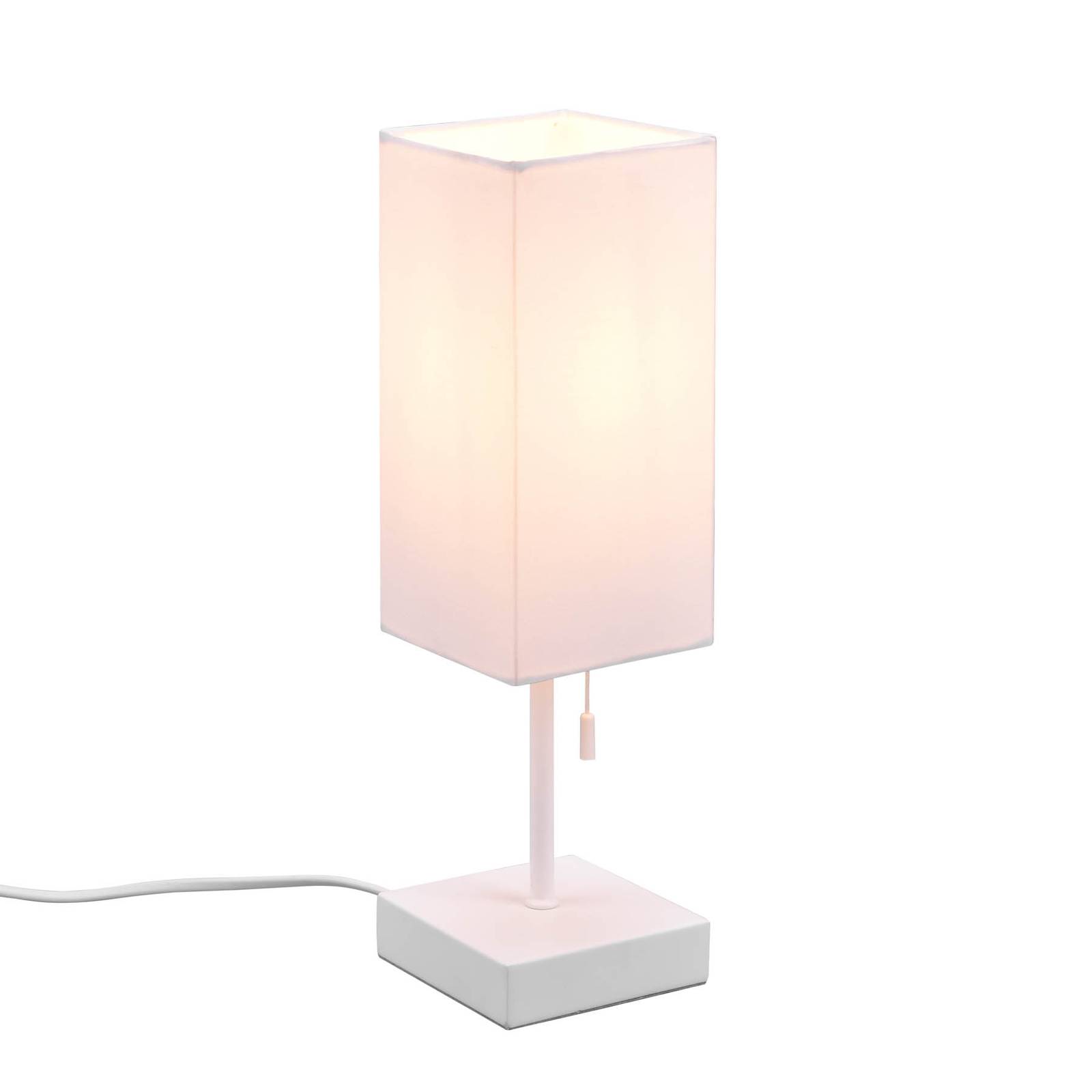 Lampe à poser Ole avec port USB blanc/blanc