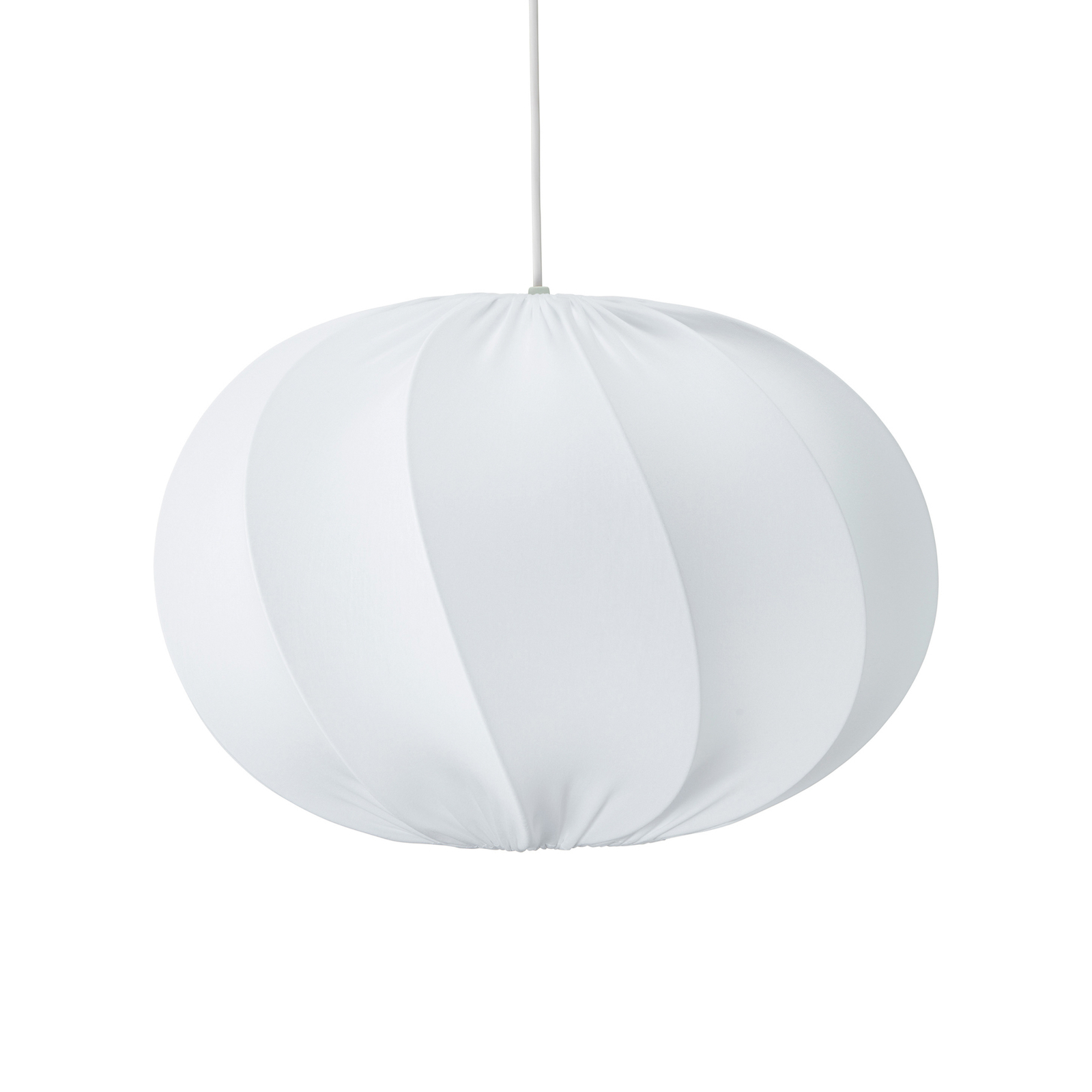 PR Home Olivia pendant light, textile shade, white, Ø 50 cm