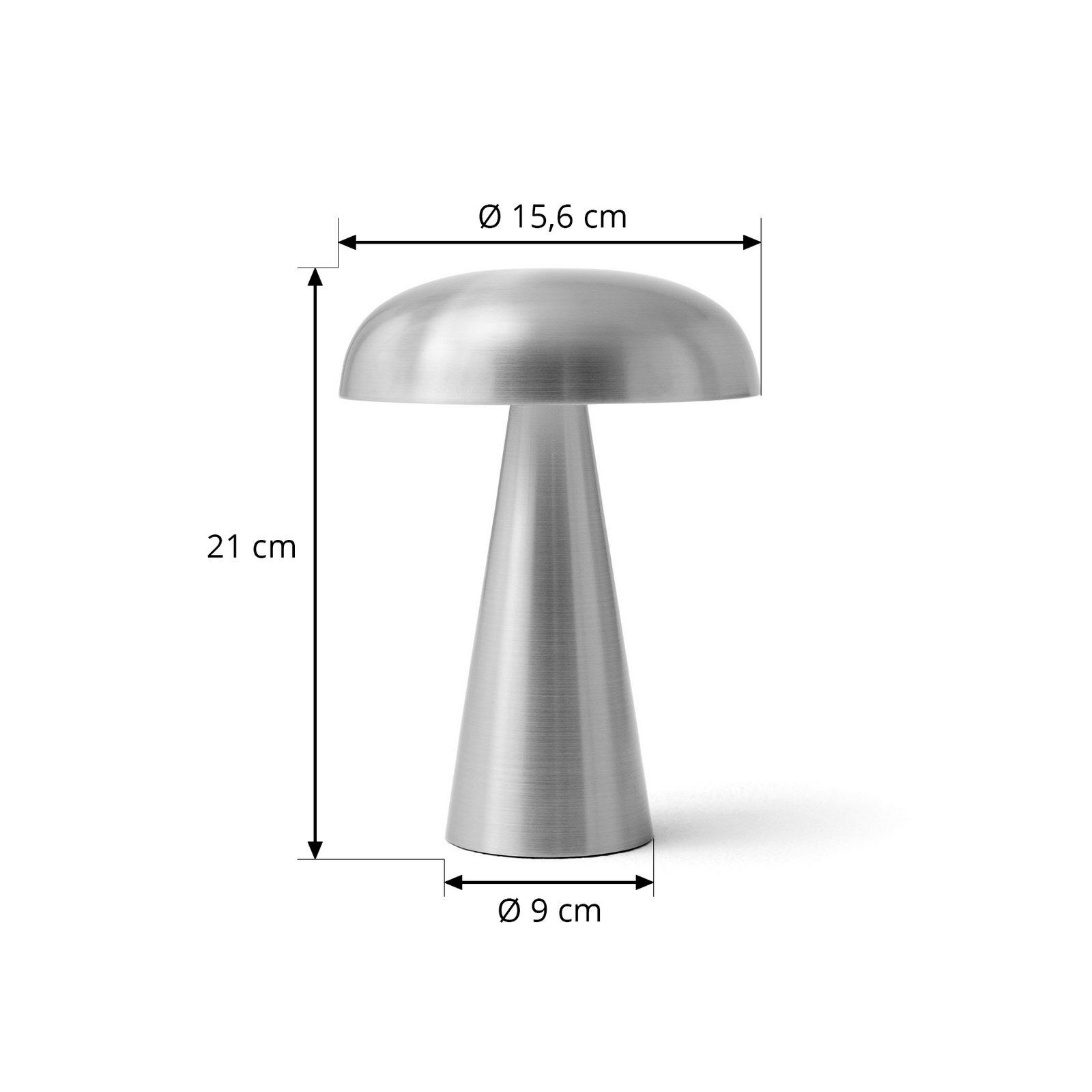Lampada da tavolo portatile a batteria Como SC53, alluminio - &Tradition