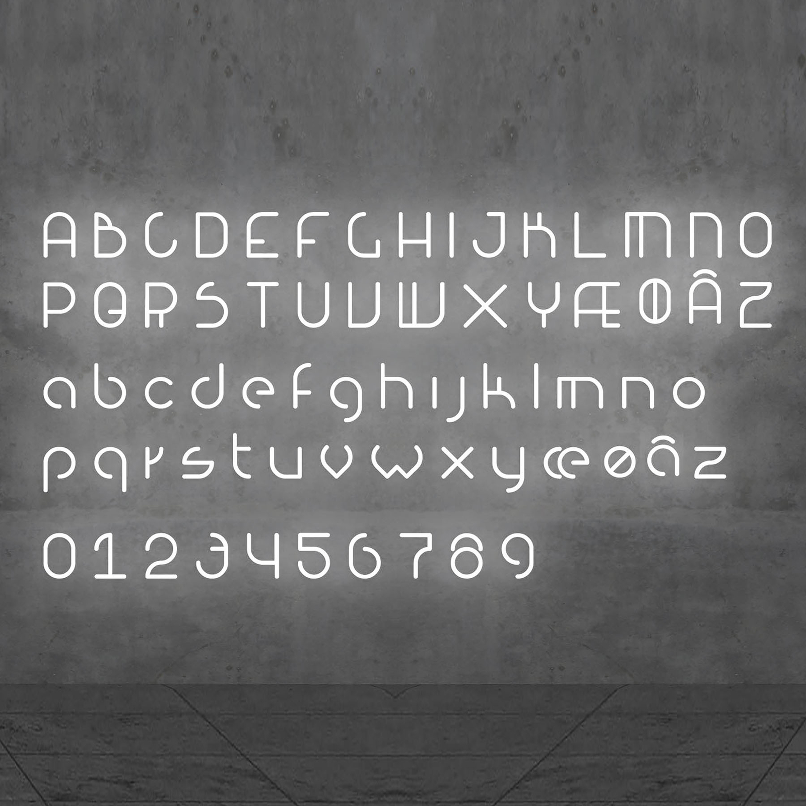 Artemide Alphabet of Light -seinävalo, P-kirjain