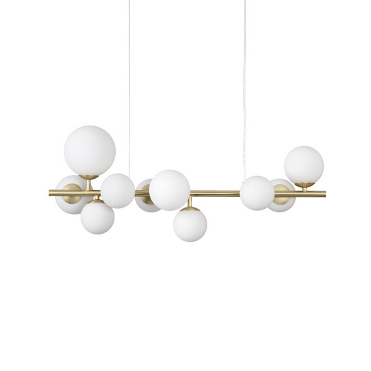 Ideal Lux Perlage Hänge Länge 81cm messing/weiß, 10-fl