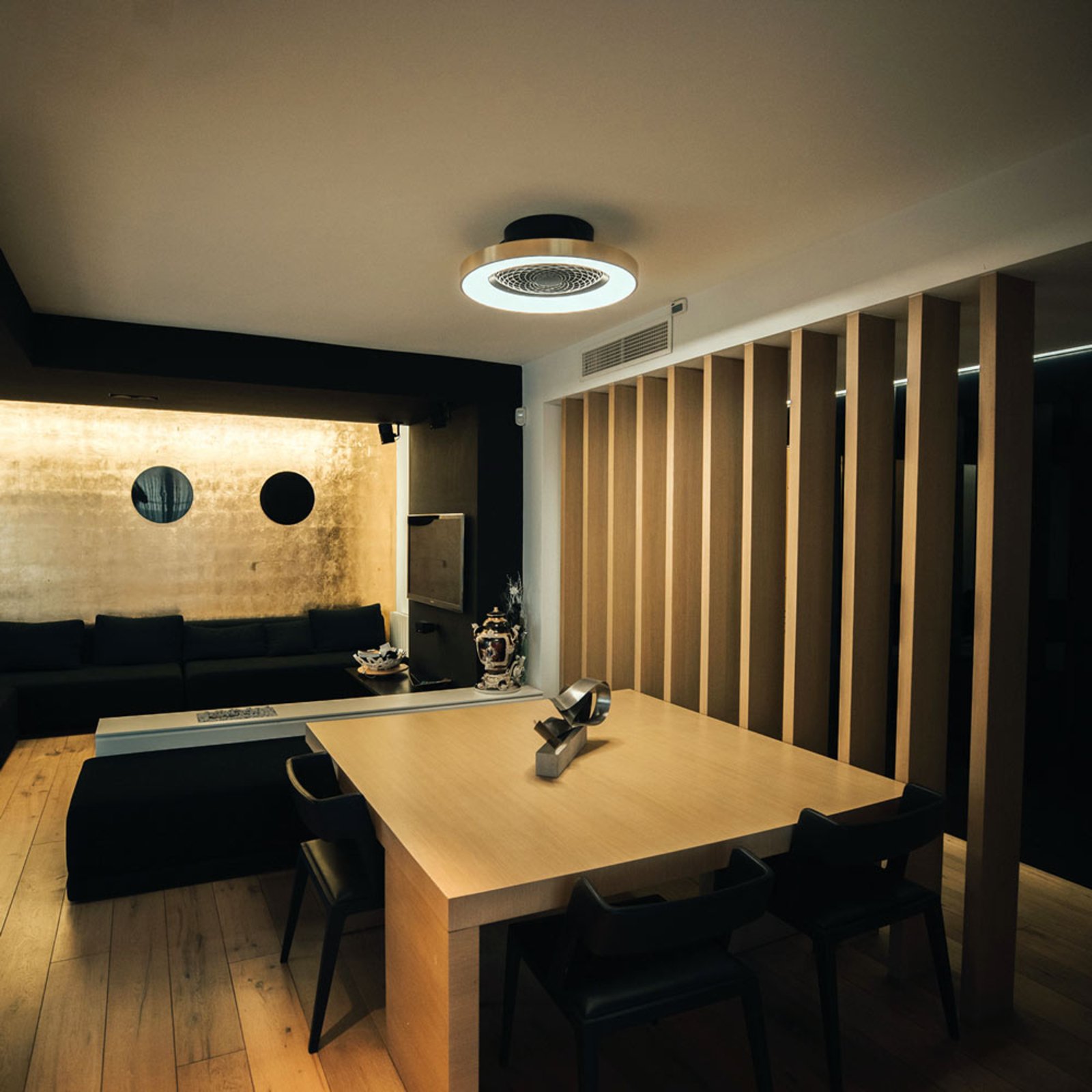 Smart LED ceiling fan Tibet, DC, quiet, Ø 65 cm