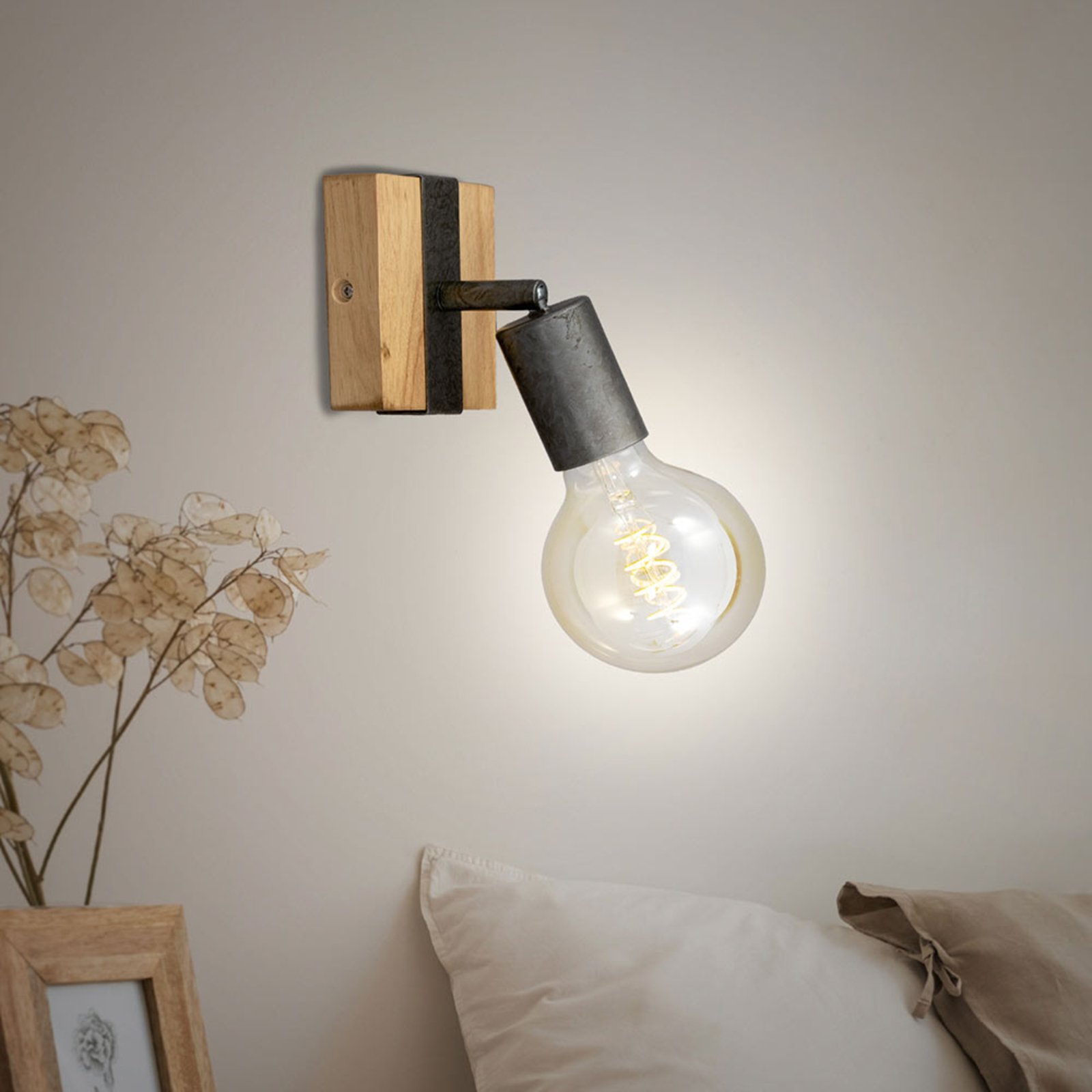 Applique Wood Basic à 1 lampe