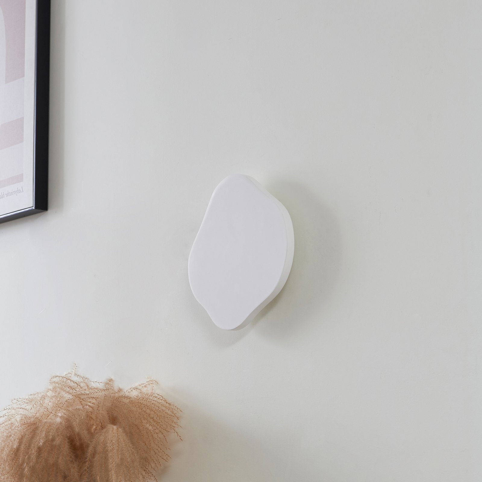 Kinkiet LED Nielson 30 x 30 cm biały gips - Lindby