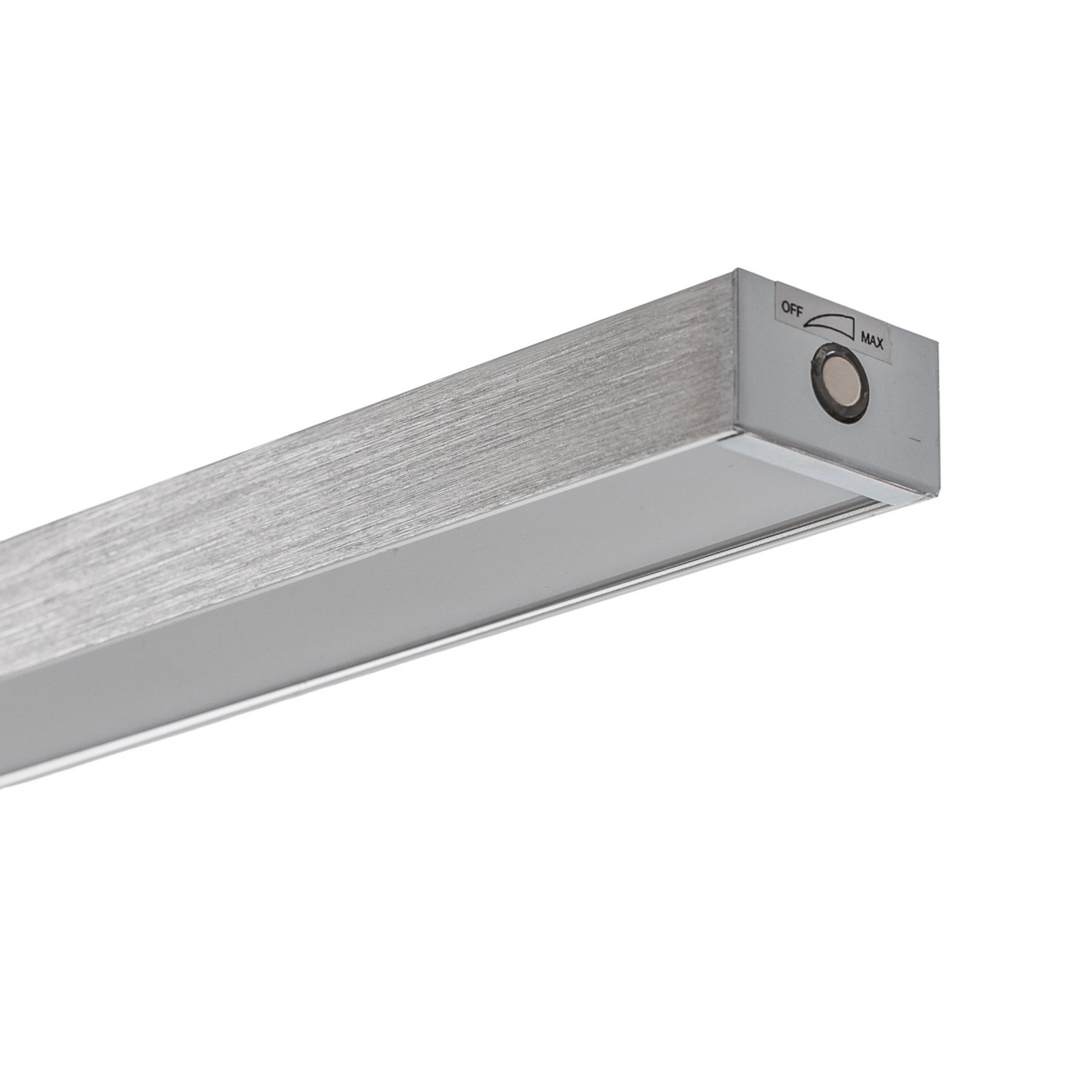 Lucande LED rippvalgusti Myron, puutetundlik dimmer, CCT, alumiinium