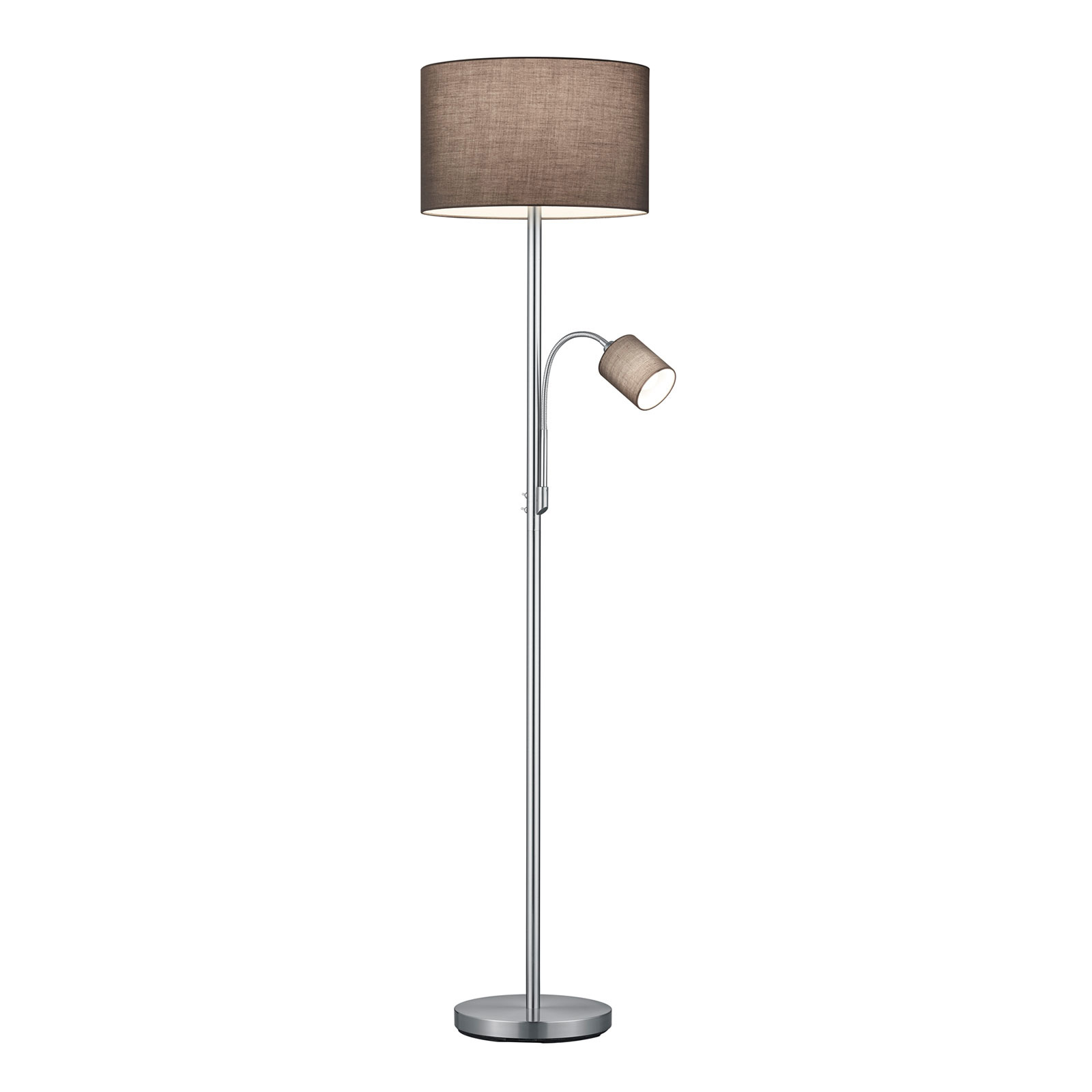 Lindby Jaileen floor lamp, reading light, grey