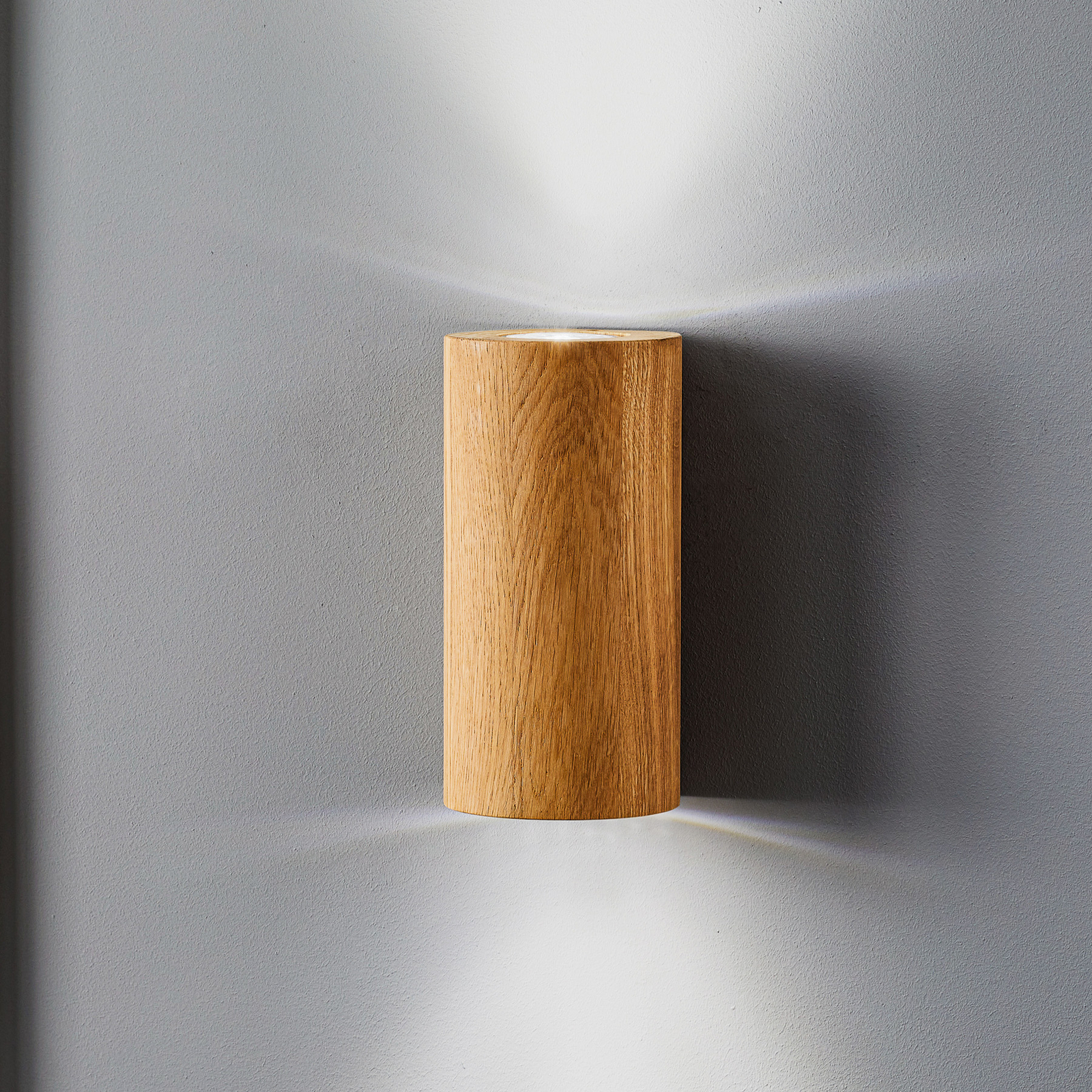 Wandleuchte Wooddream 1-flammig Eiche, rund, 20cm