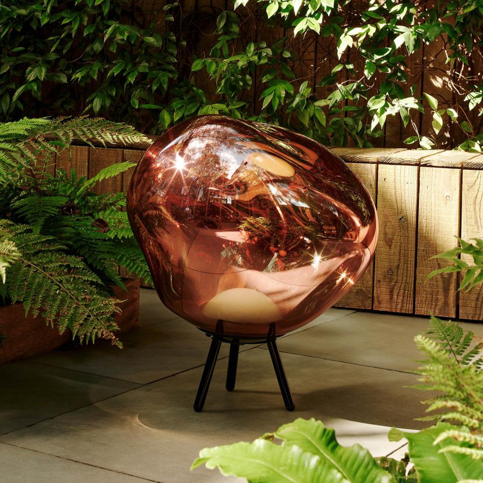 Tom Dixon LED rechargeable patio lamp Melt large, copper-coloured