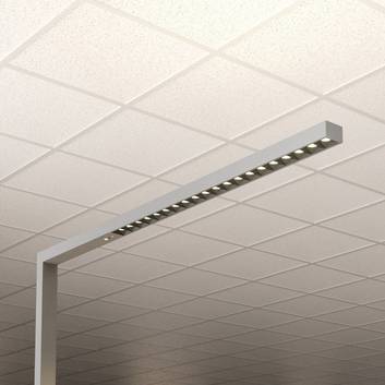 Laris LED office floor lamp, silver, 3,000-6,000 K