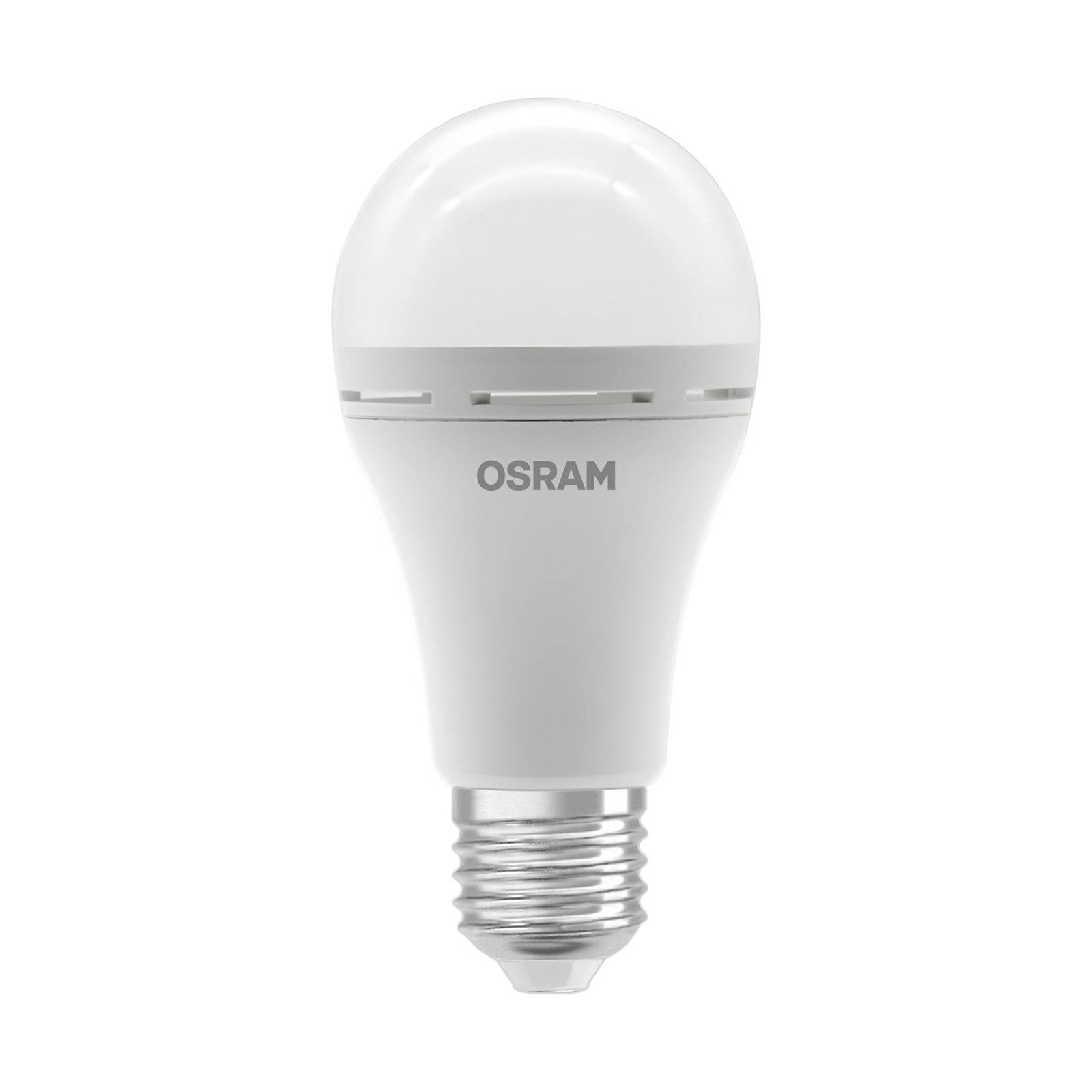 OSRAM LED-Akku-Leuchtmittel Birne E27 8W matt 2700K Notlicht