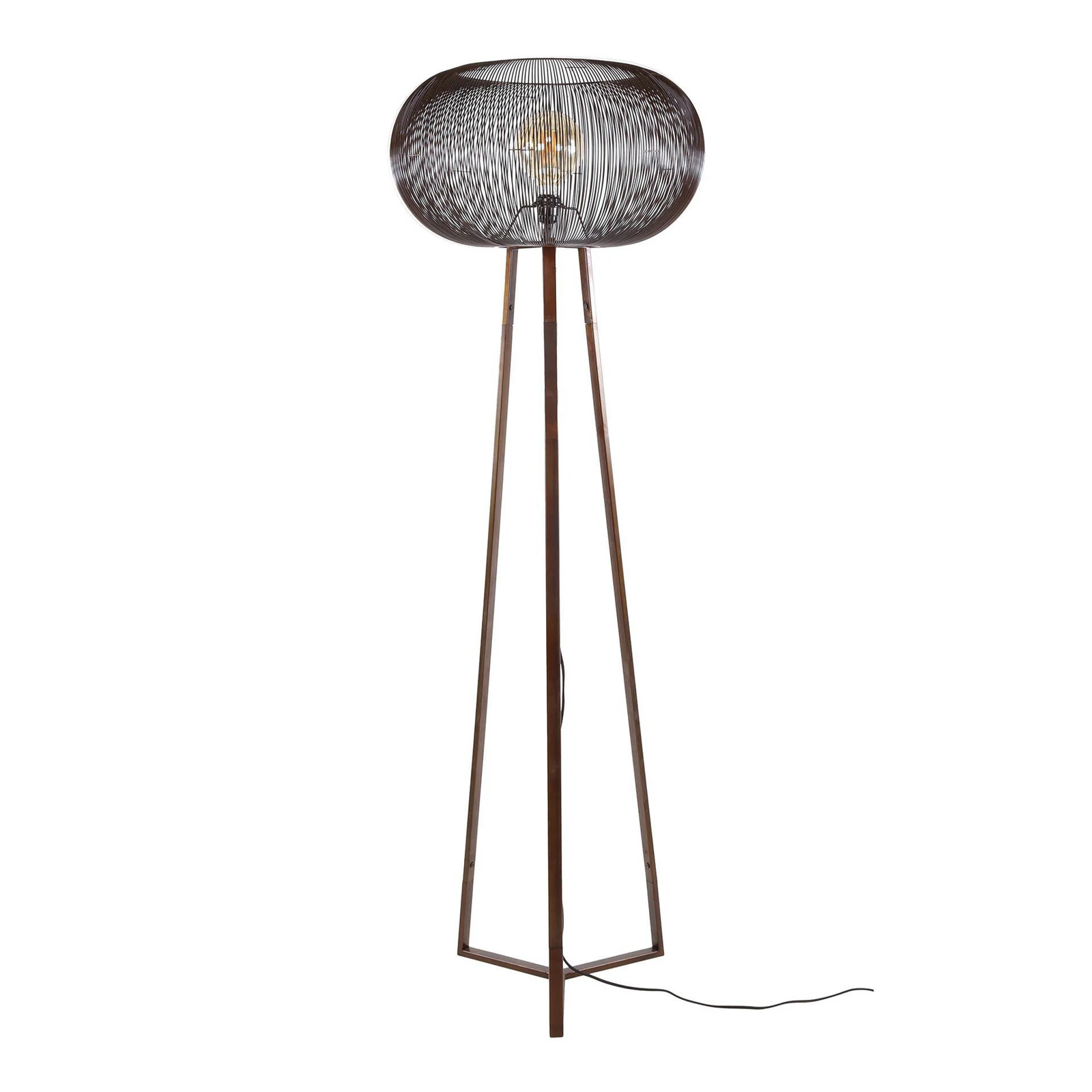 Stehlampe Copper Twist schwarz/kupfer 170 cm Metall Dreibein