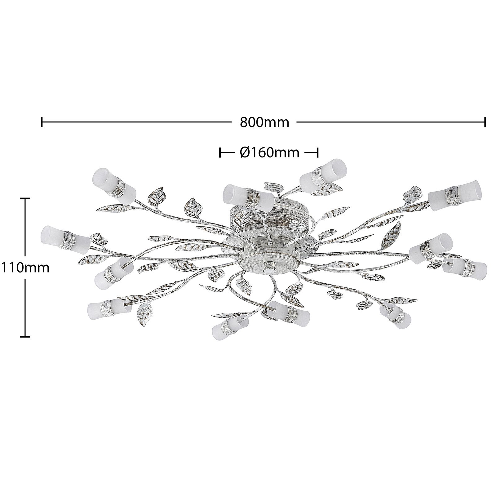 Lindby LED-Deckenleuchte Bolonia, bronze/weiß, Ø 80 cm