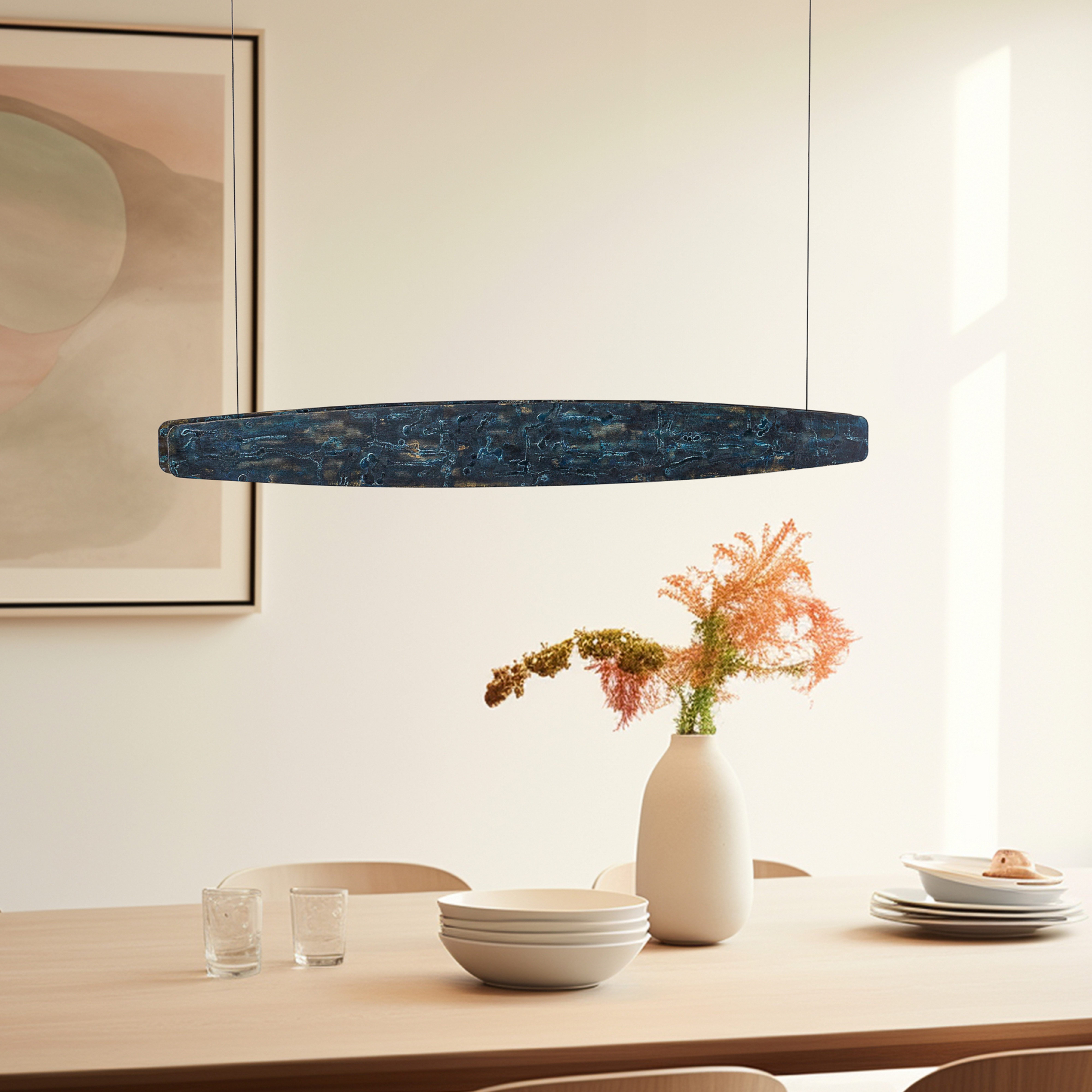 Quitani Lysia LED privjesak, oksidirano/crno, 118 cm