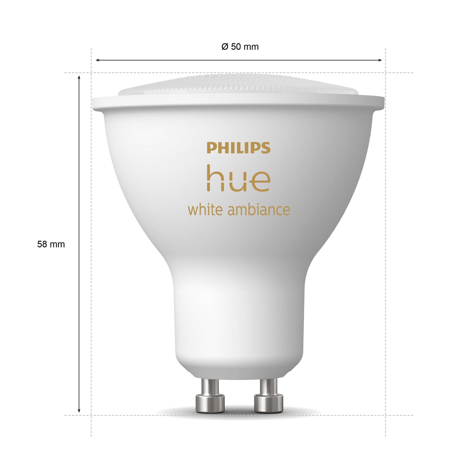 Philips Hue White Ambiance GU10 5W heijastin 3 kpl