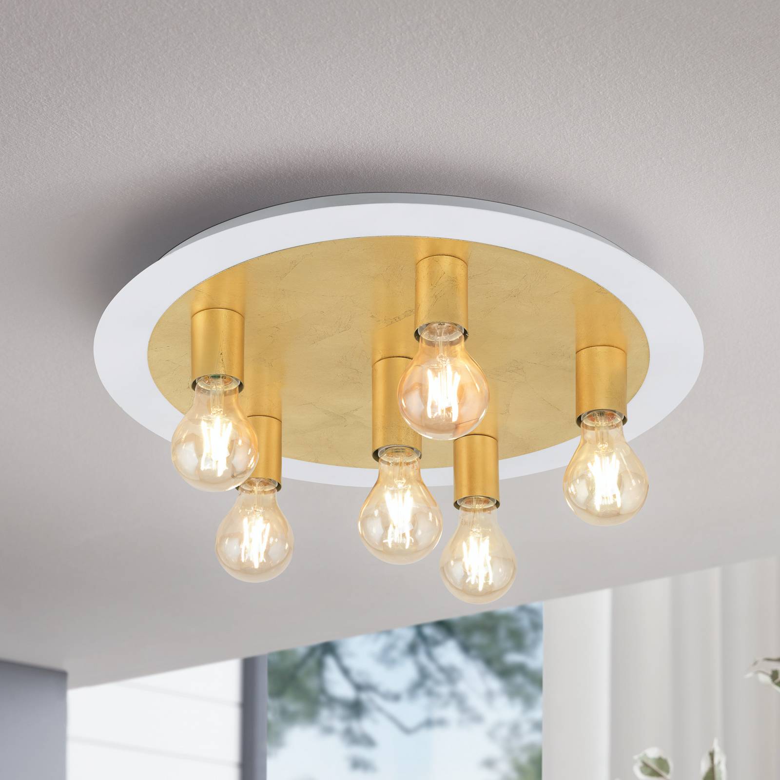 EGLO LED stropní svítidlo Passano 6žár. zlatá