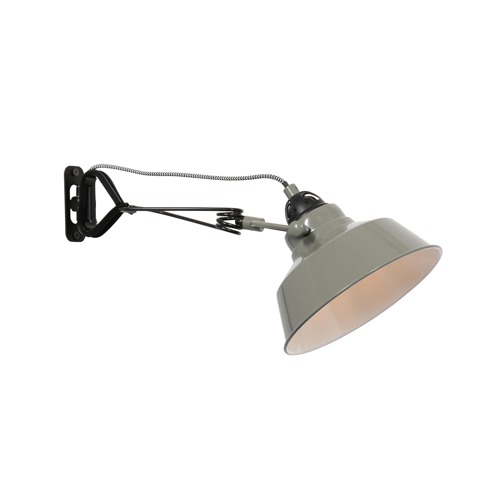 Wandlamp Nové met stekker, groen