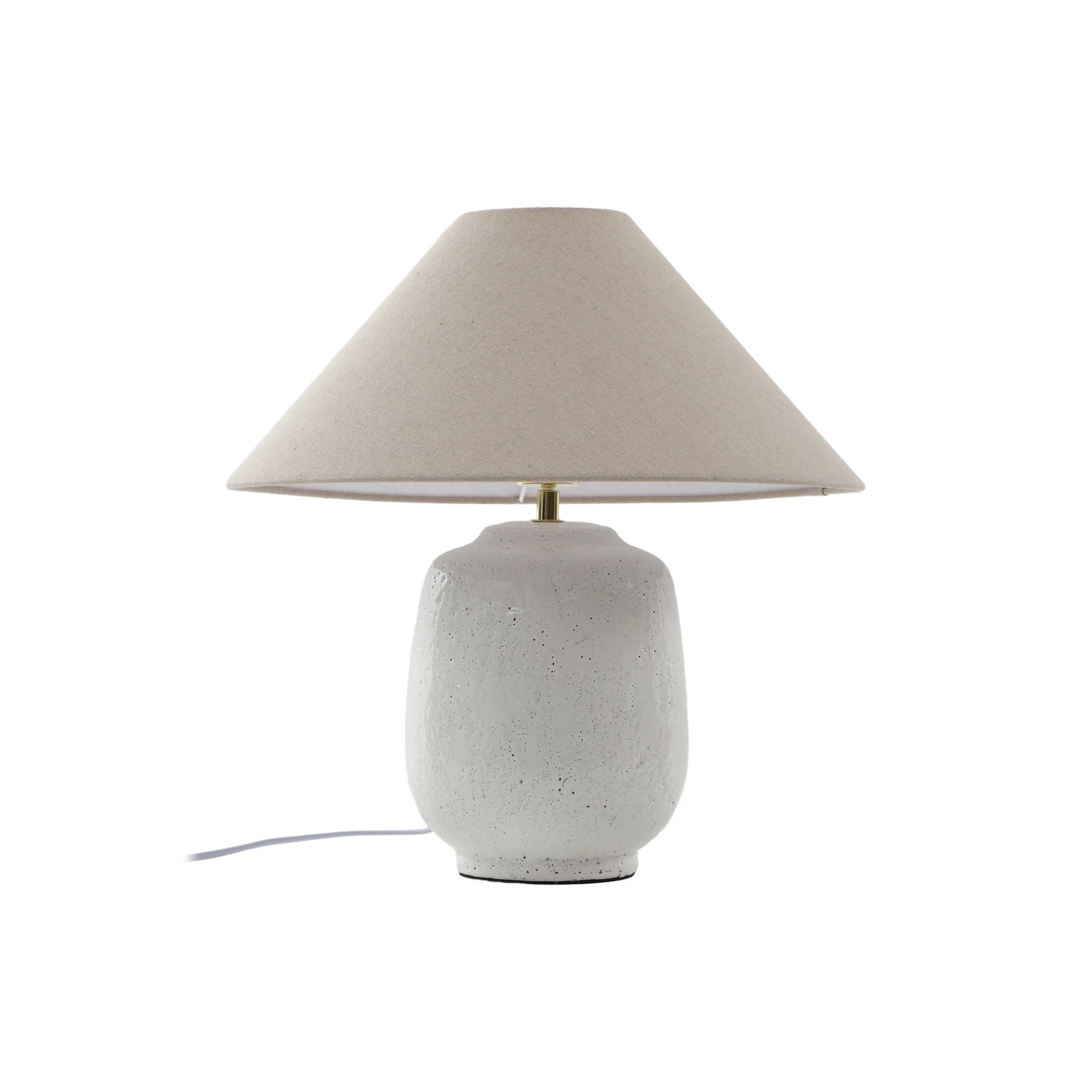 Lucande stolna lampa Thalorin, visina 47 cm, bijela, keramika