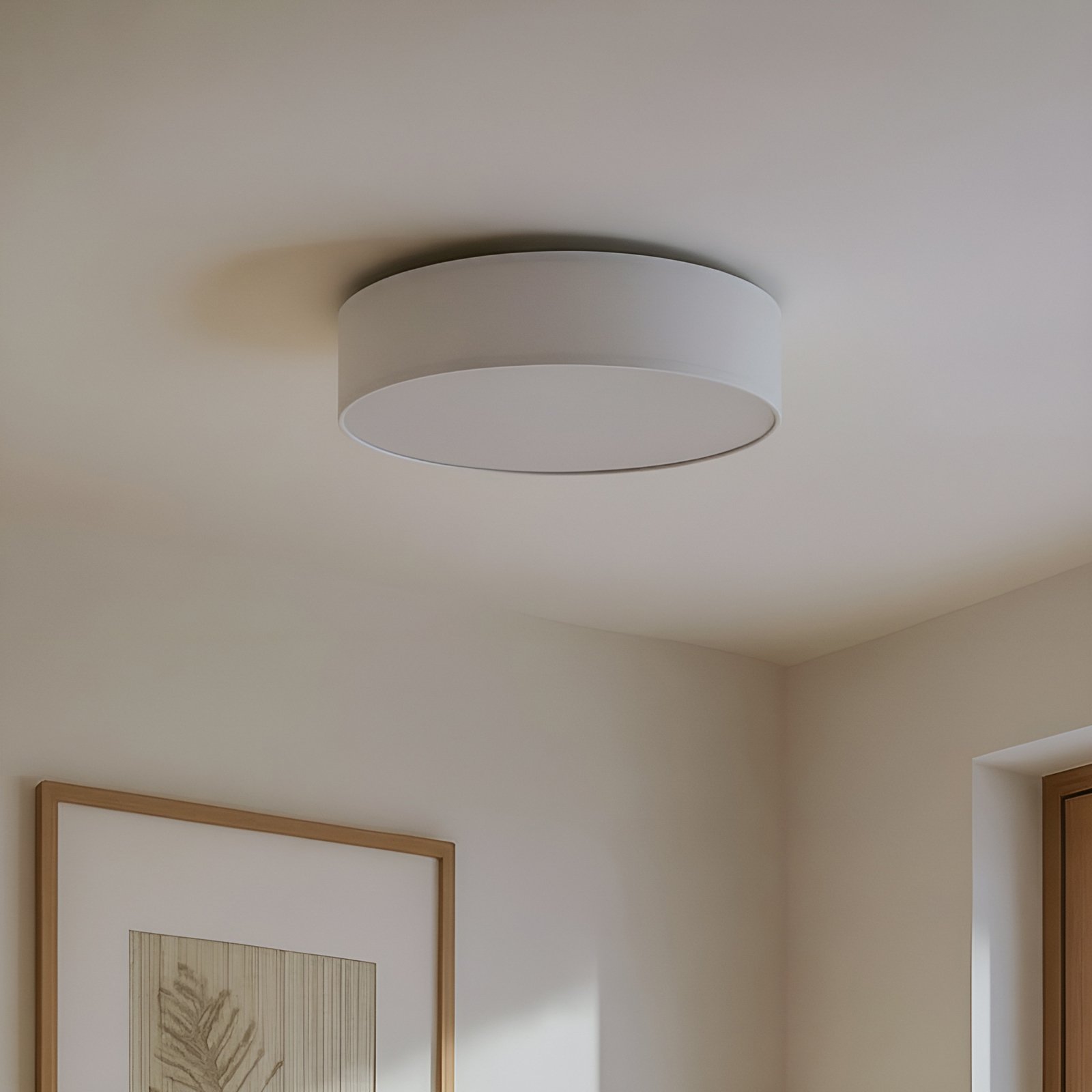 Sebatin Plafonnier Ø50 White/Nickel - Lindby