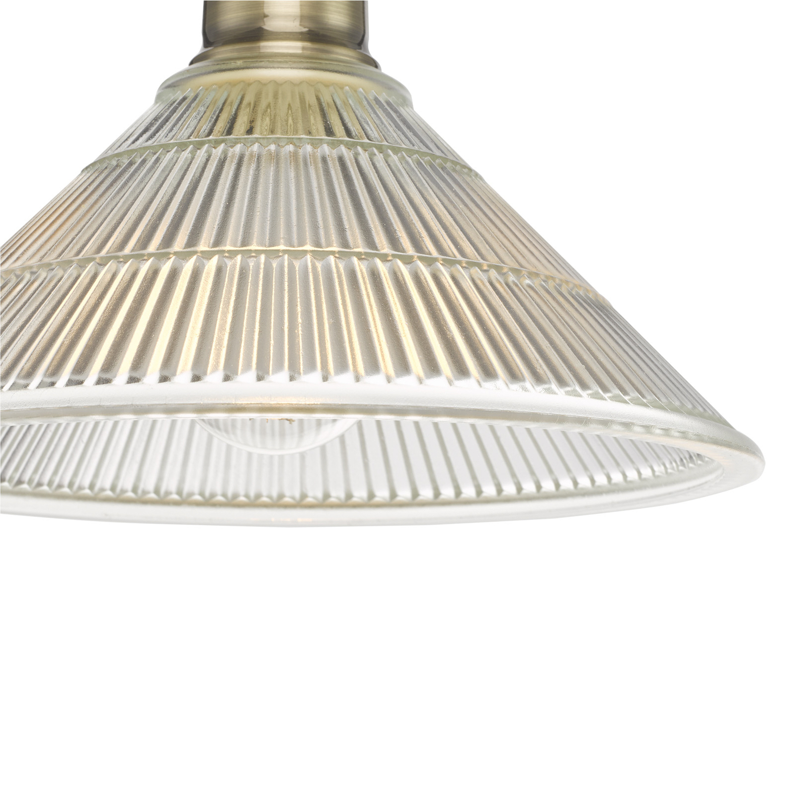 Boyd ceiling light with grooved glass shade