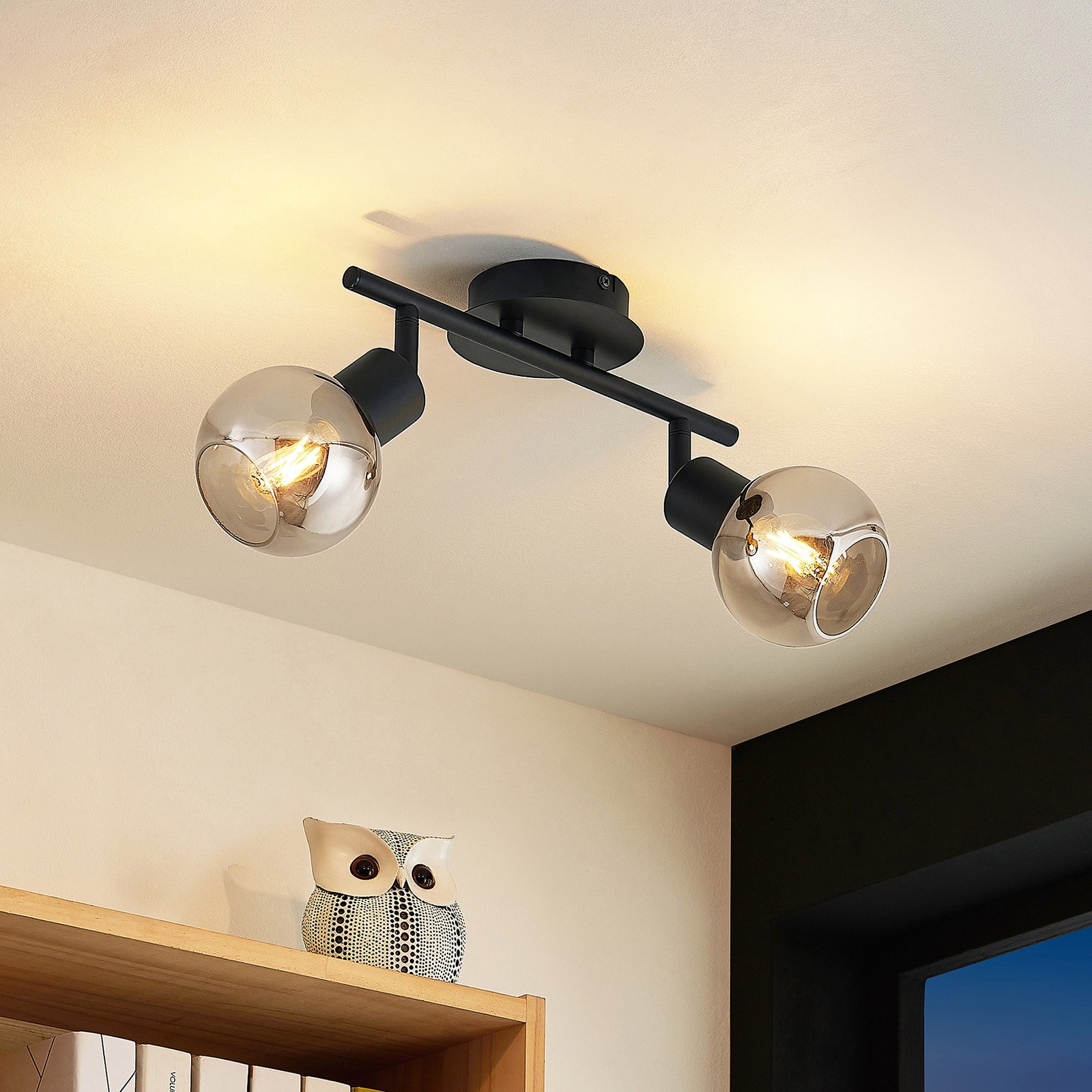Eridia 2 Deckenleuchte Black - Lindby
